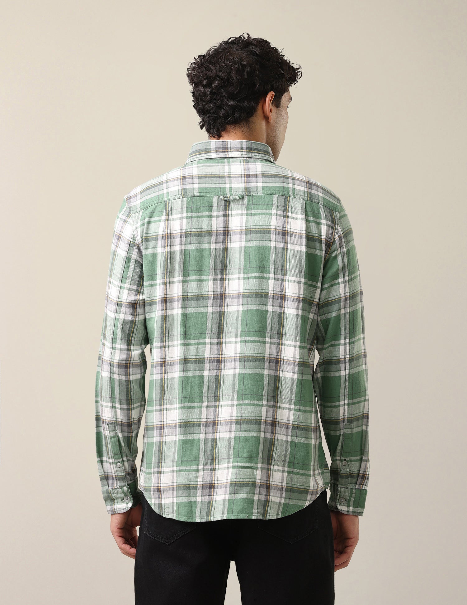 Plaid Checked Twill Shirt Green - U.S. Polo Assn. India | Large