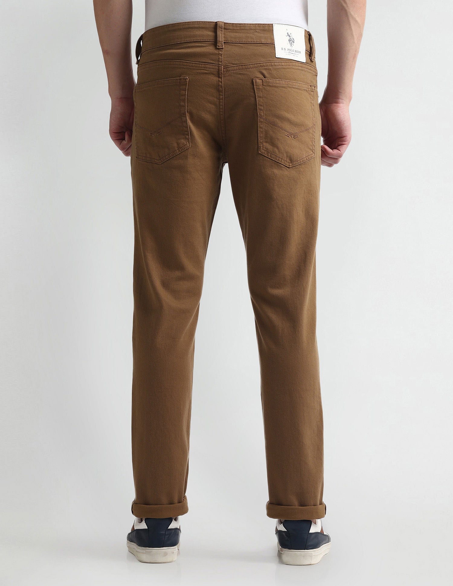 Brandon Slim Tapered Brown Jeans Brown - U.S. Polo Assn. India | Large