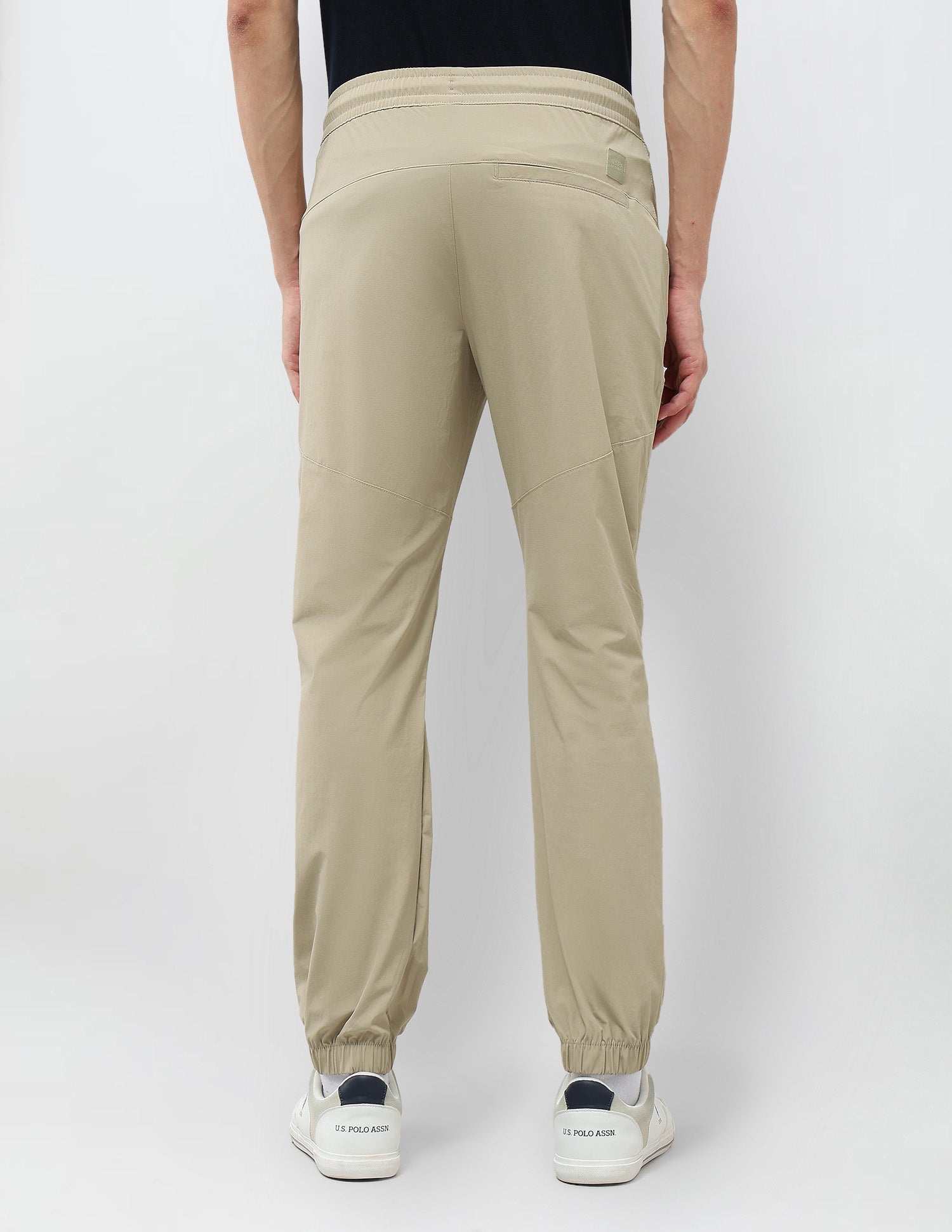Straight Fit Mid Rise Joggers Beige - U.S. Polo Assn. India | Large