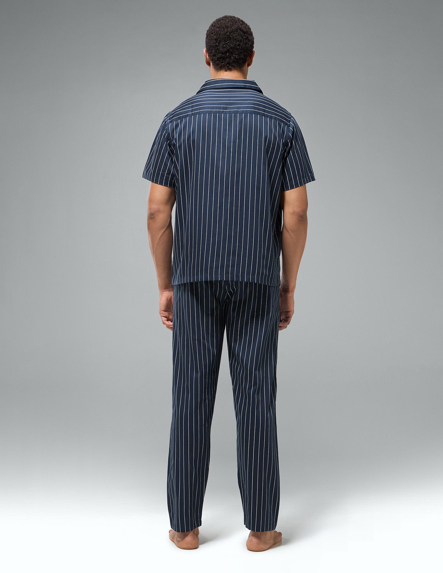 Pure Cotton Striped OESS03 Sleep Set Navy - U.S. Polo Assn. India | Large