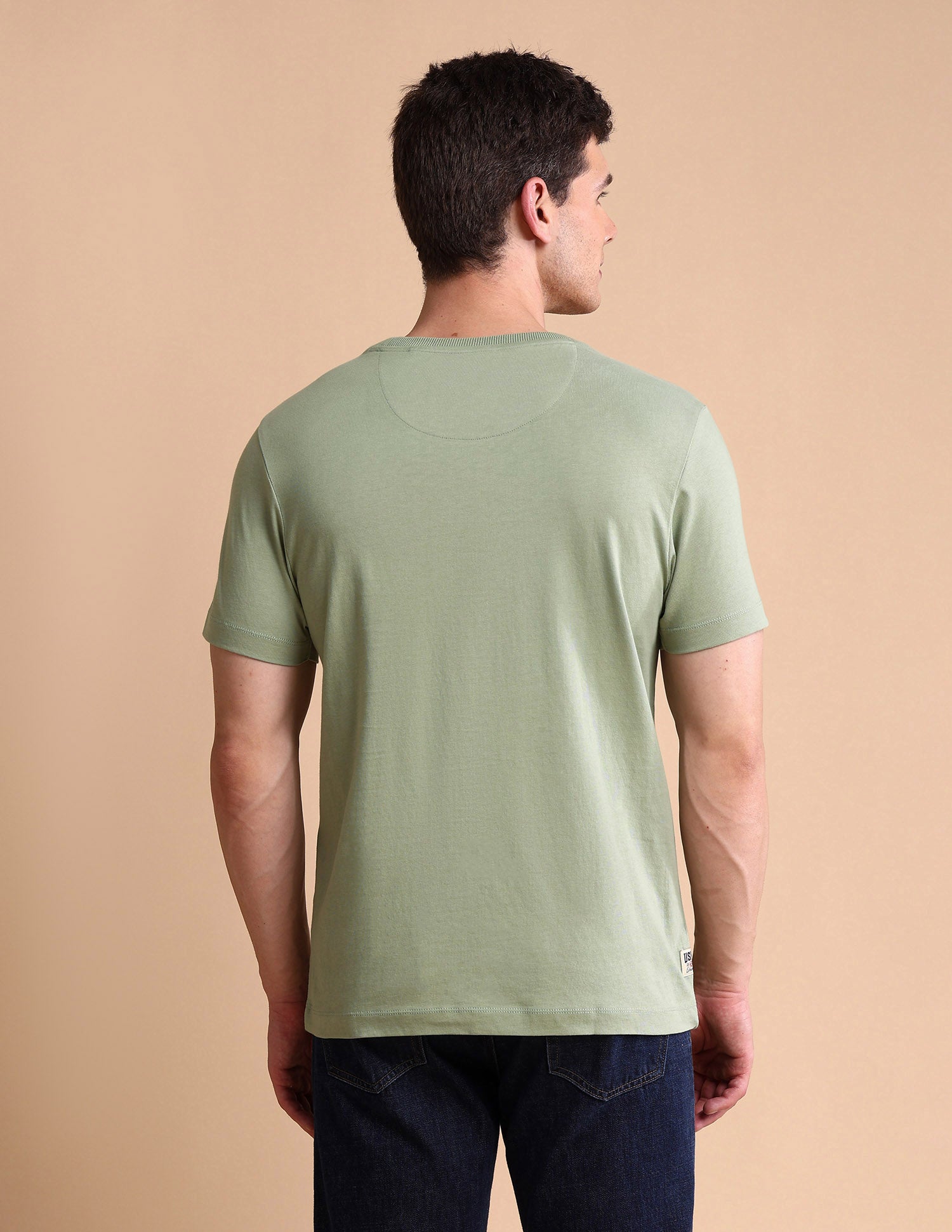 Graphic Printed Muscle Fit T-Shirt Light Green - U.S. POLO ASSN. | Large