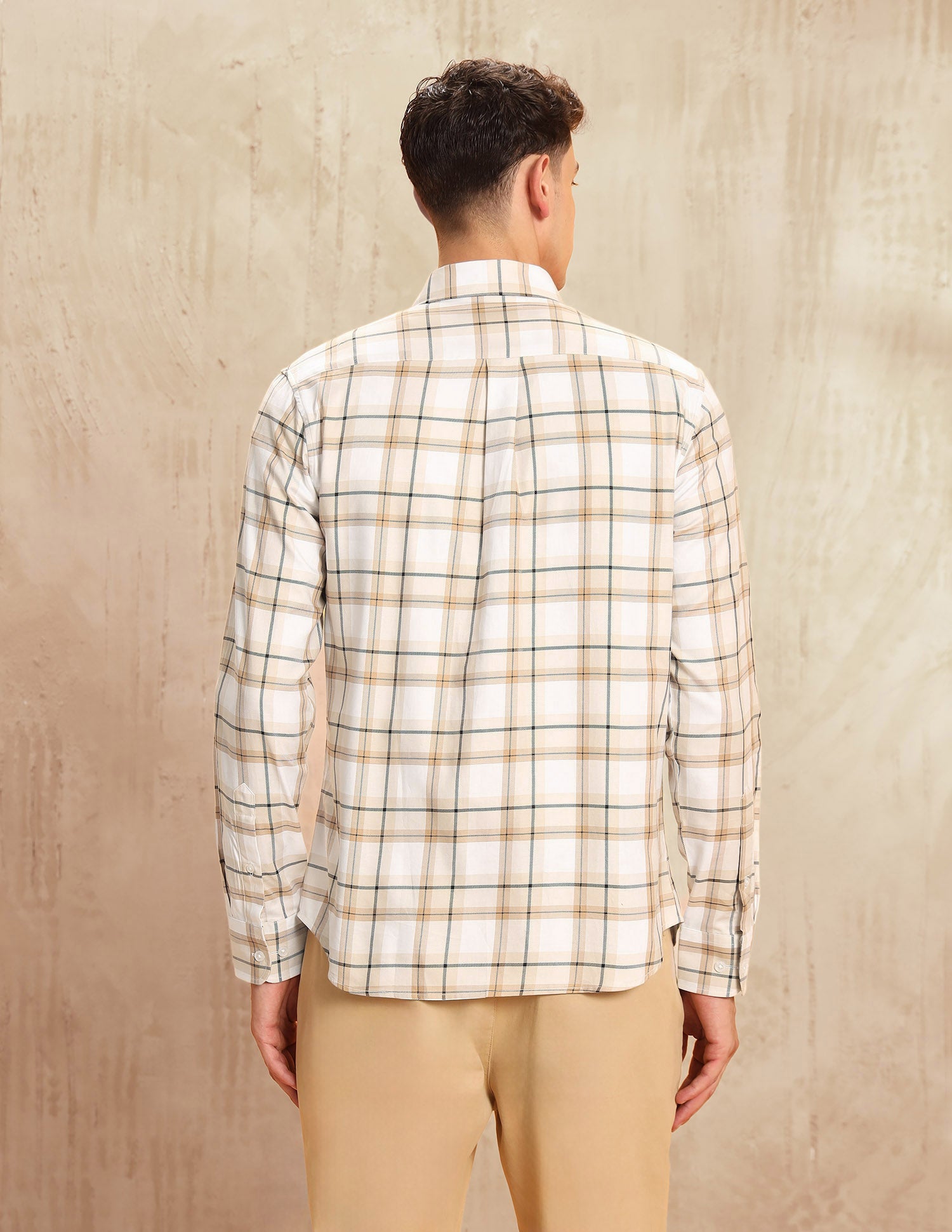 Twill Tailored Fit Shirt Beige - U.S. POLO ASSN. | Large