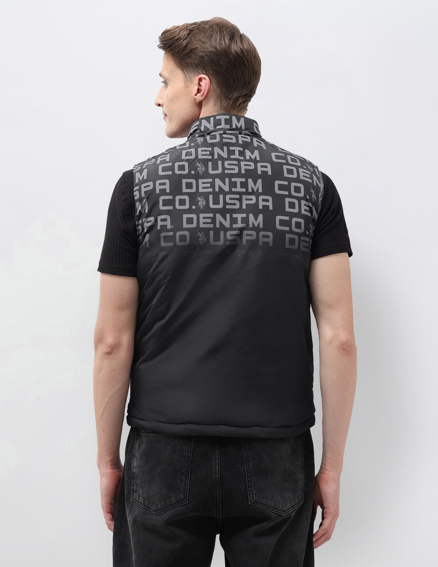 Reversible Regular Fit Puffer Jacket Grey - U.S. POLO ASSN. | Large