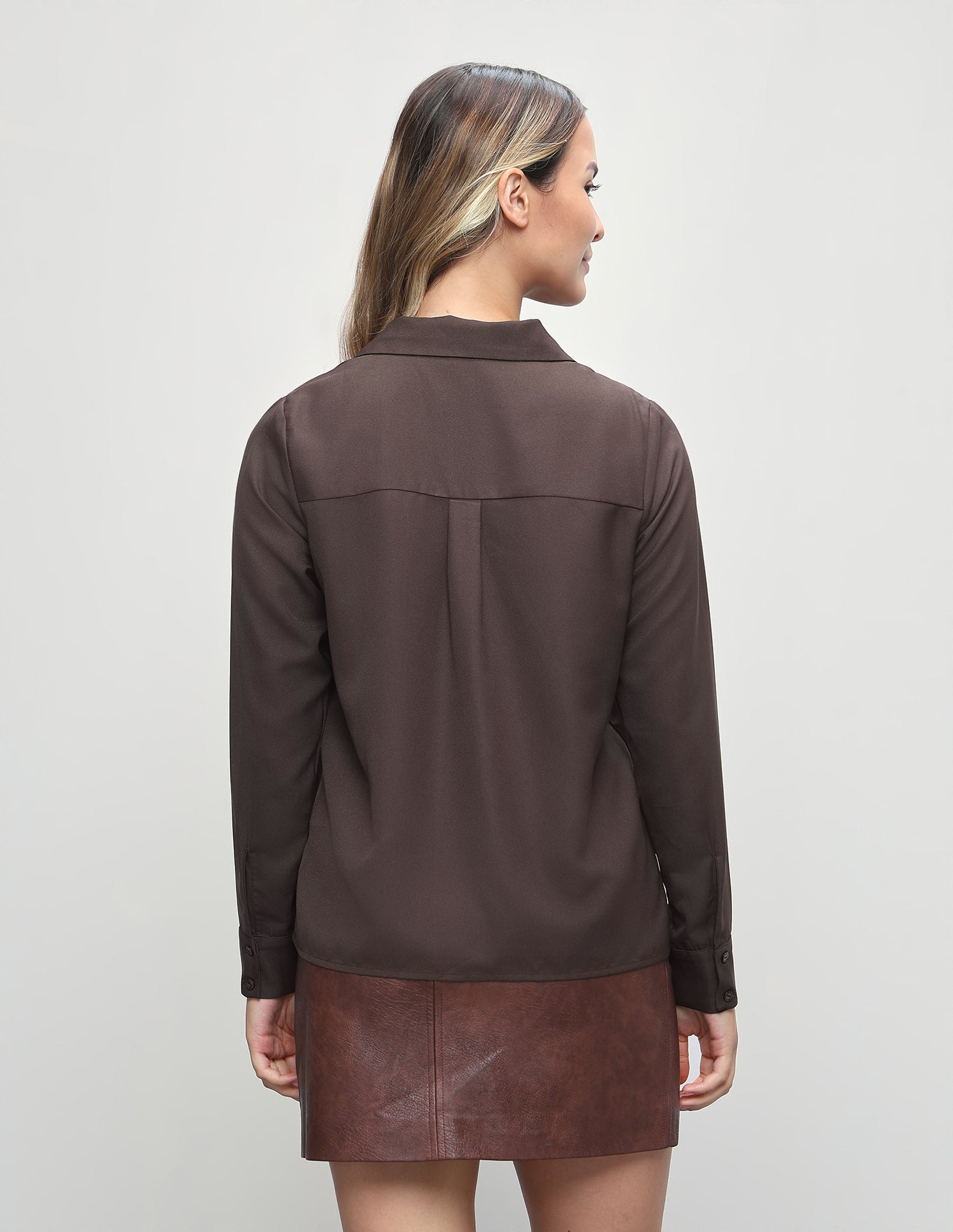 Solid Relaxed Fit Shirt Brown - U.S. Polo Assn. India | Large
