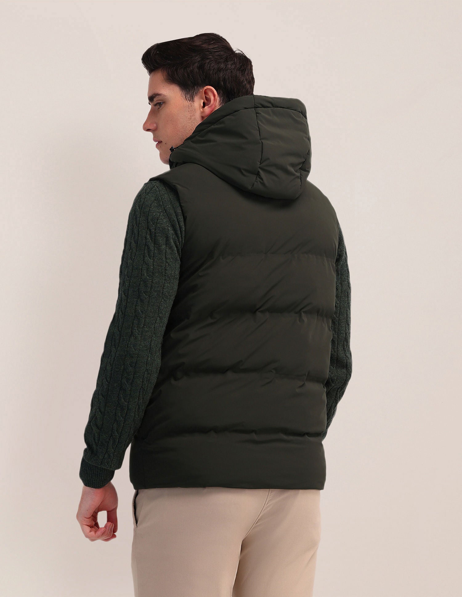 Detachable Hood Padded Jacket Olive - U.S. POLO ASSN. | Large