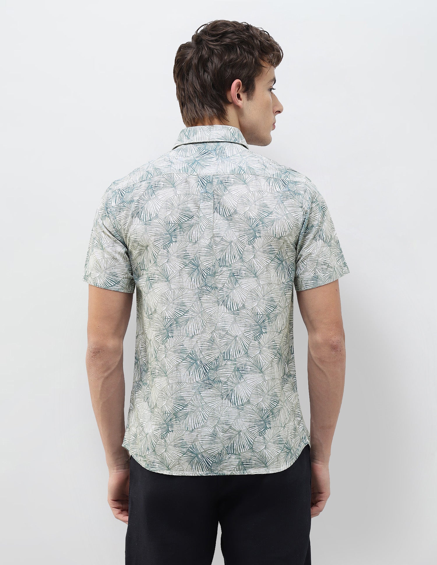 Tropical Printed Regular Fit Shirt Olive - U.S. Polo Assn. India | Large