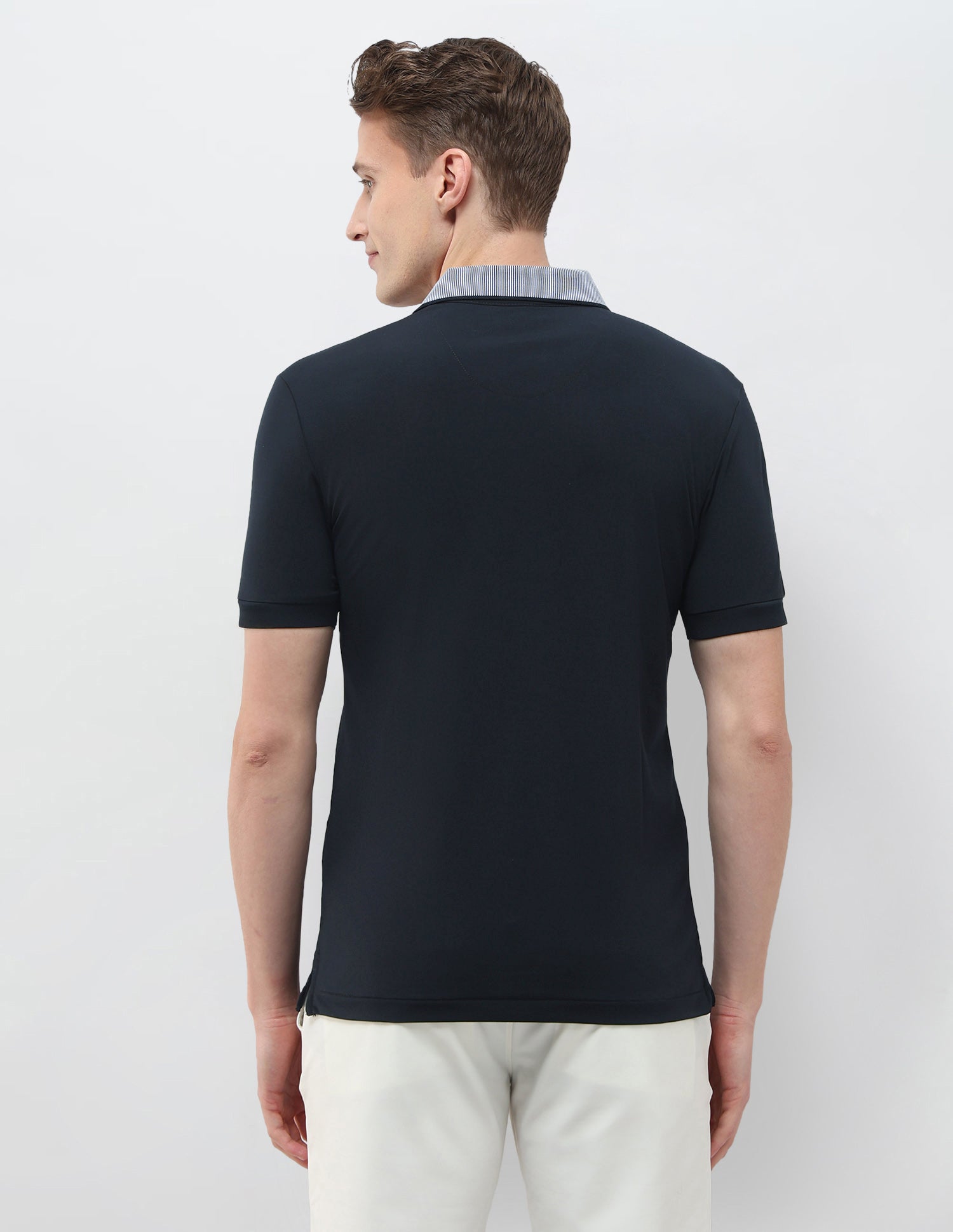 Solid Slim Fit Polo Shirt Navy - U.S. Polo Assn. India | Large