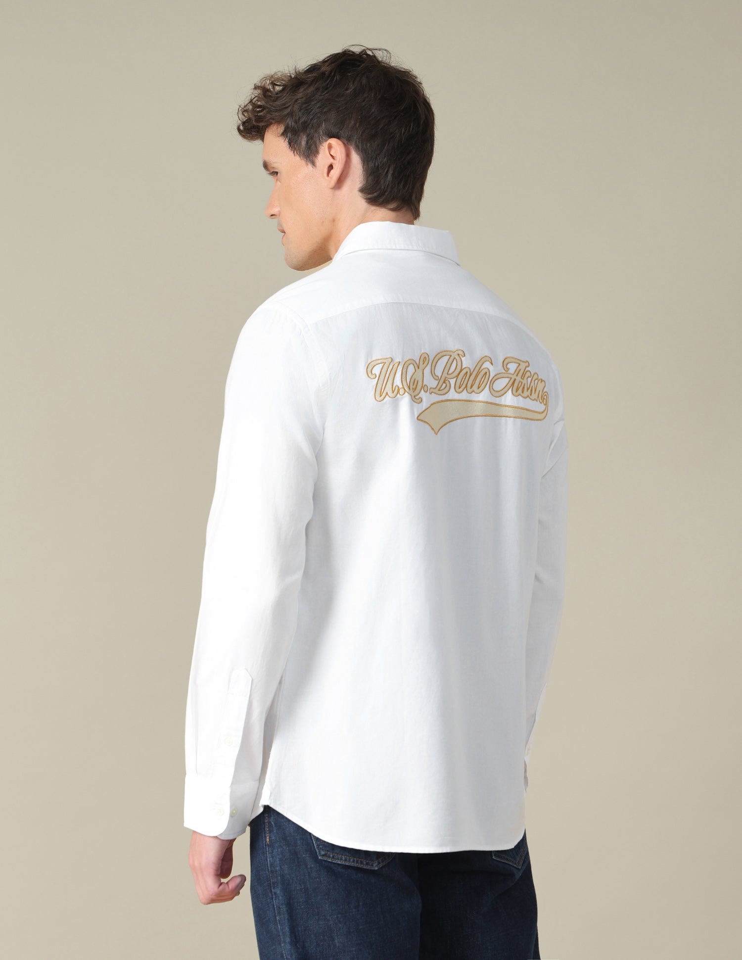 Oxford Tailored Fit Shirt White - U.S. Polo Assn. India | Large