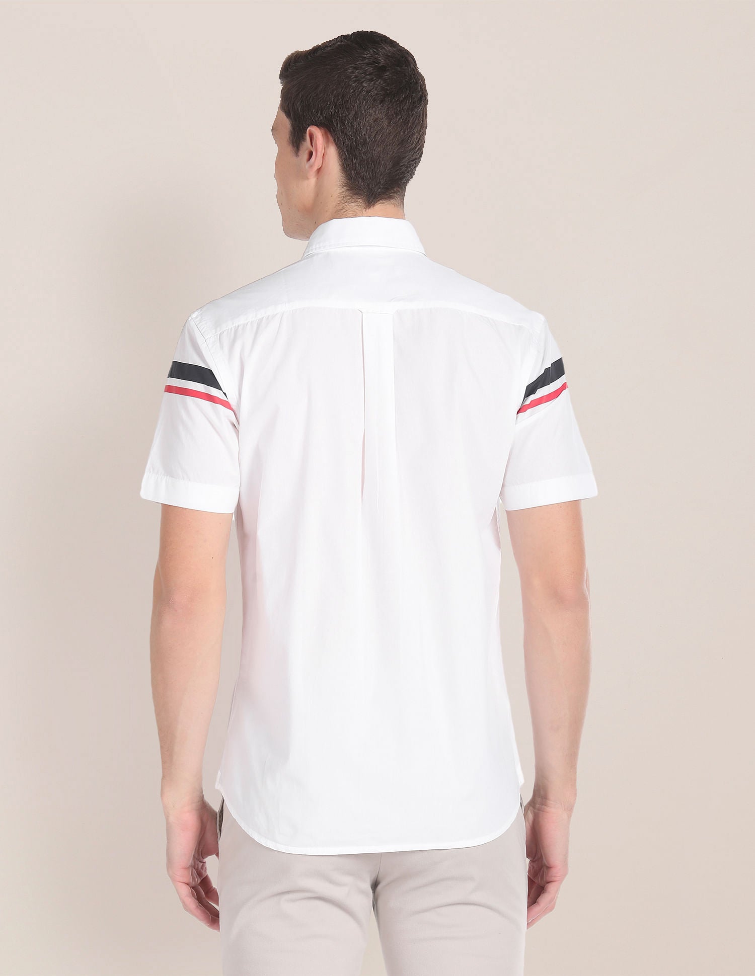 Short Sleeve Horizontal Stripe Shirt White - U.S. POLO ASSN. | Large