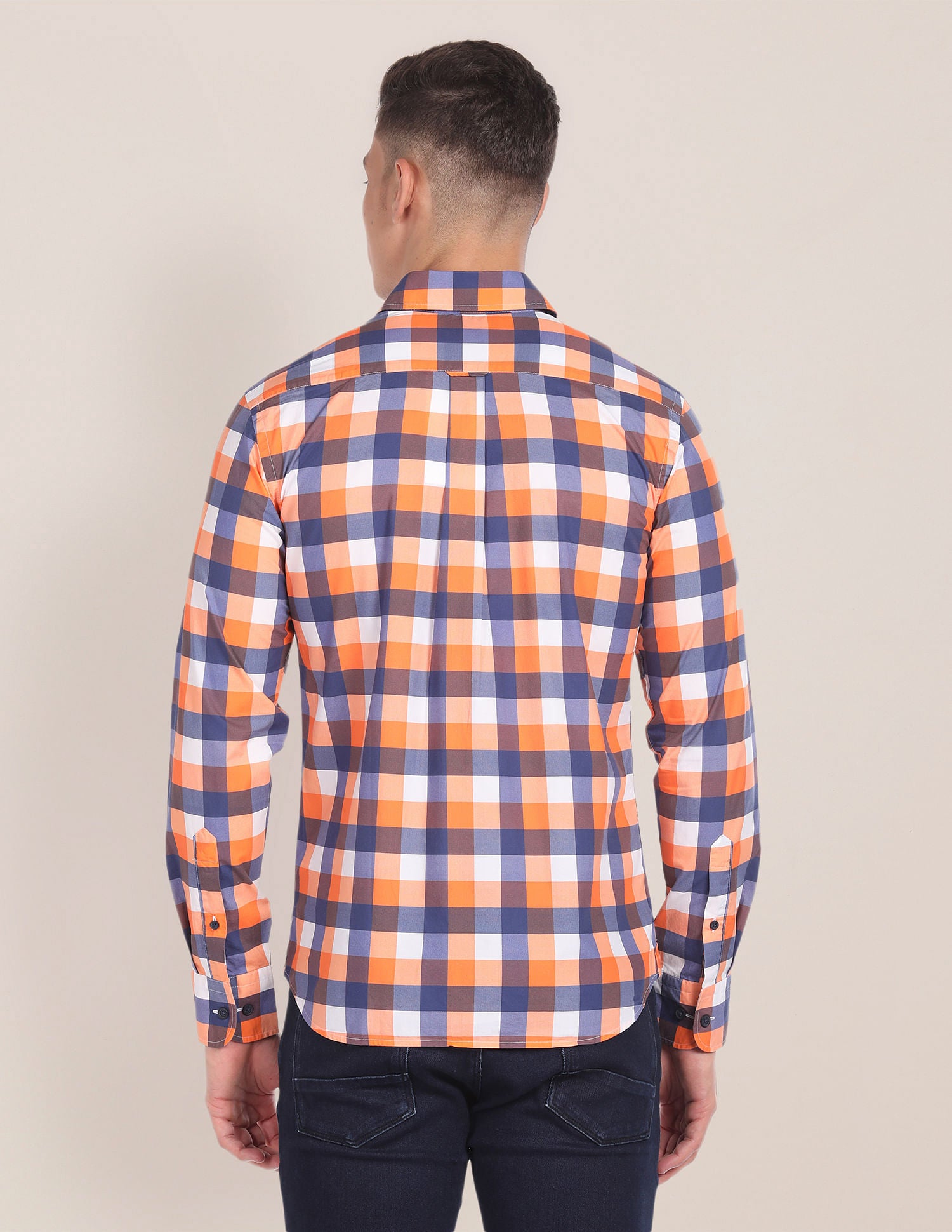 Plaid Check Cotton Shirt Coral - U.S. POLO ASSN. | Large