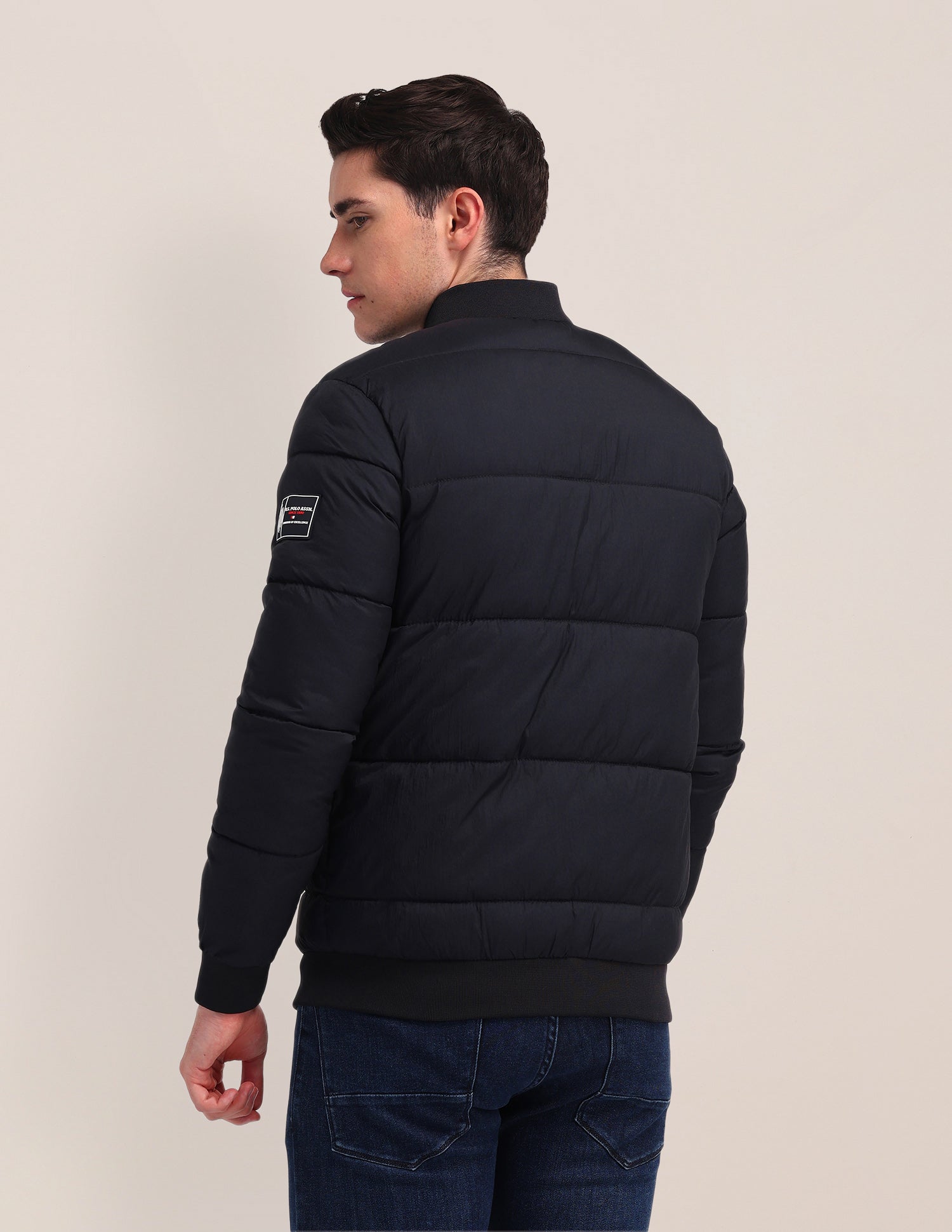 Solid Puffer Jacket Navy - U.S. Polo Assn. India | Large