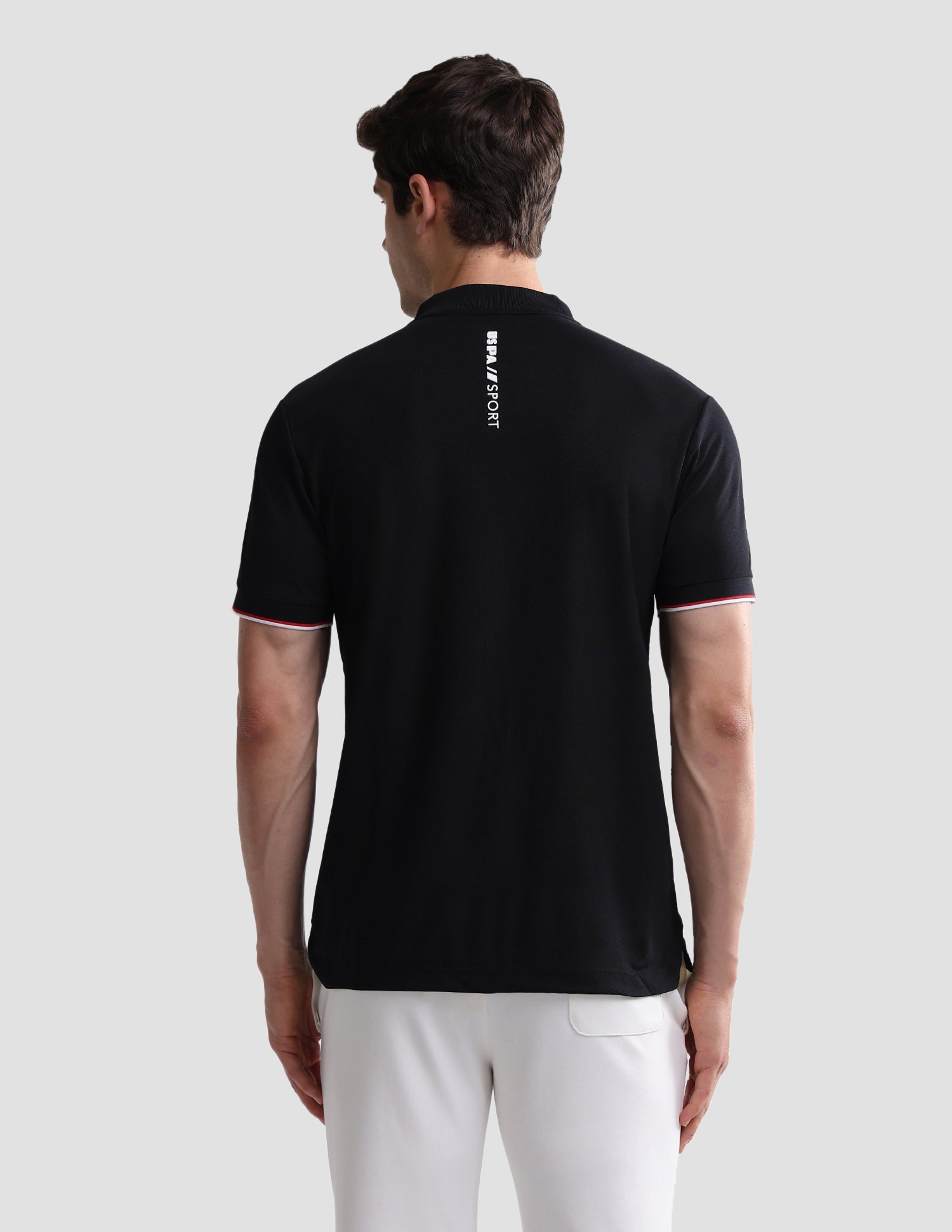 Solid Slim Fit Active Polo Shirt Navy - U.S. Polo Assn. India | Large