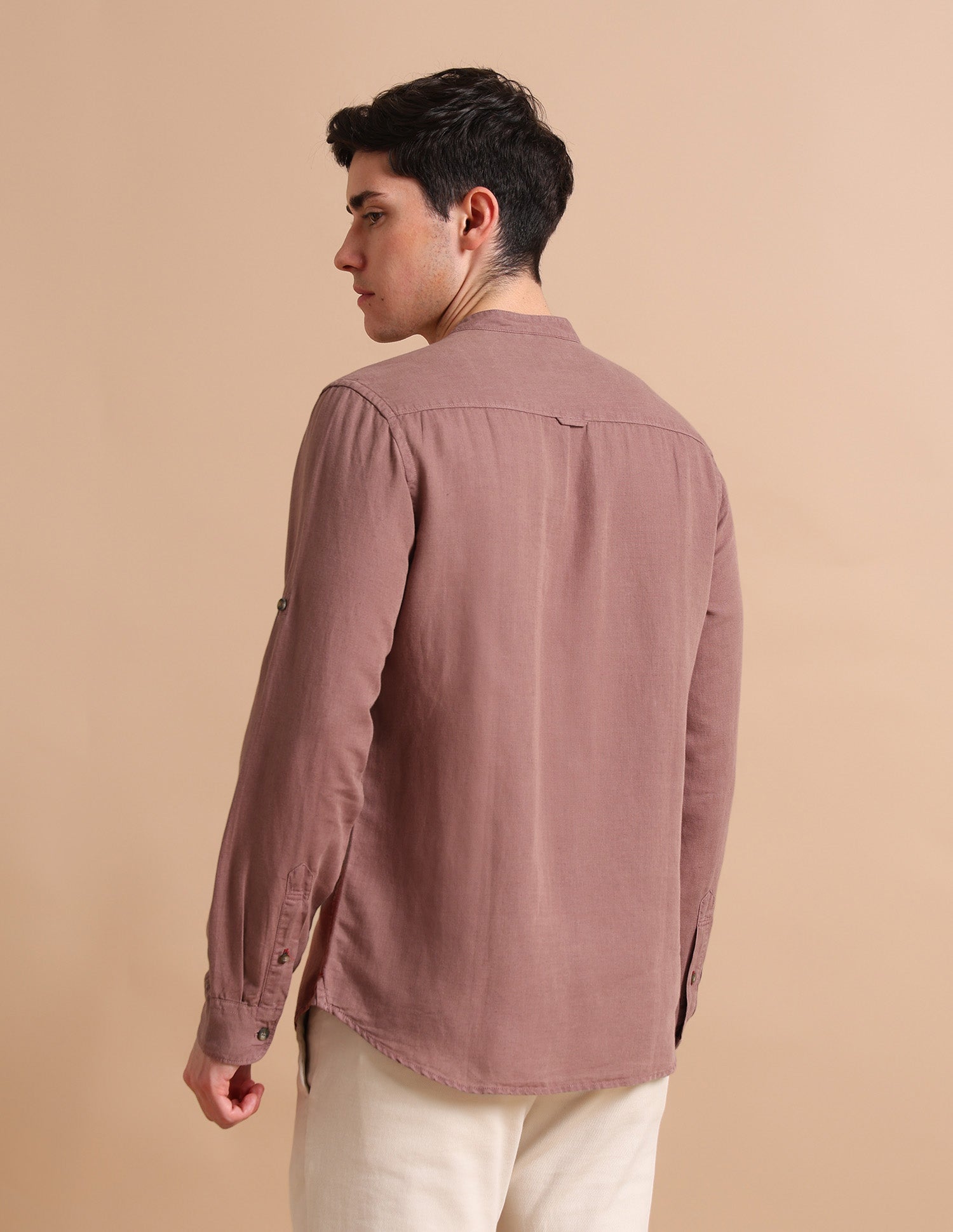 Dyed Linen Shirt Dusty Rose - U.S. POLO ASSN. | Large