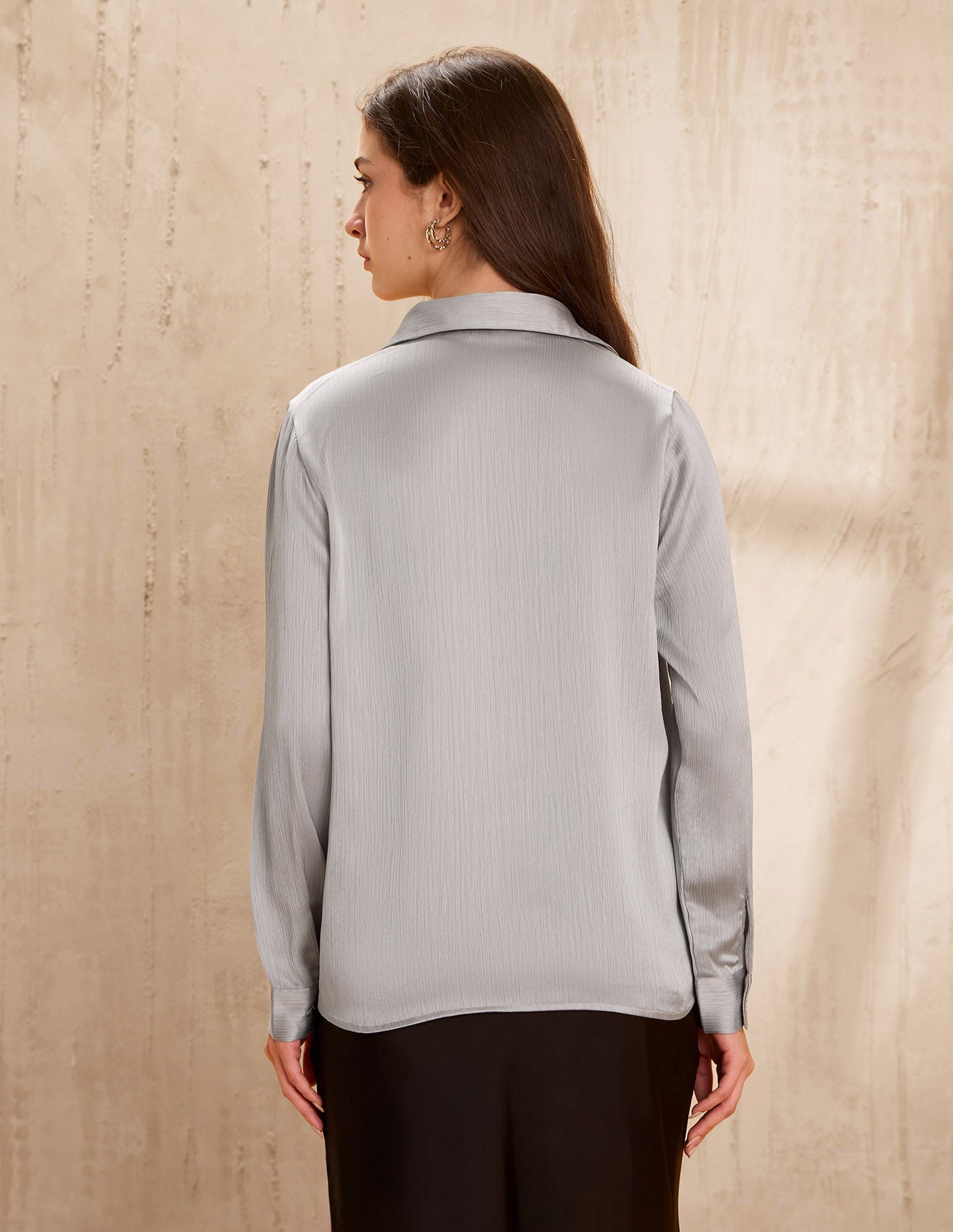 Crinkled Regular Fit Shirt Grey - U.S. POLO ASSN. | Large