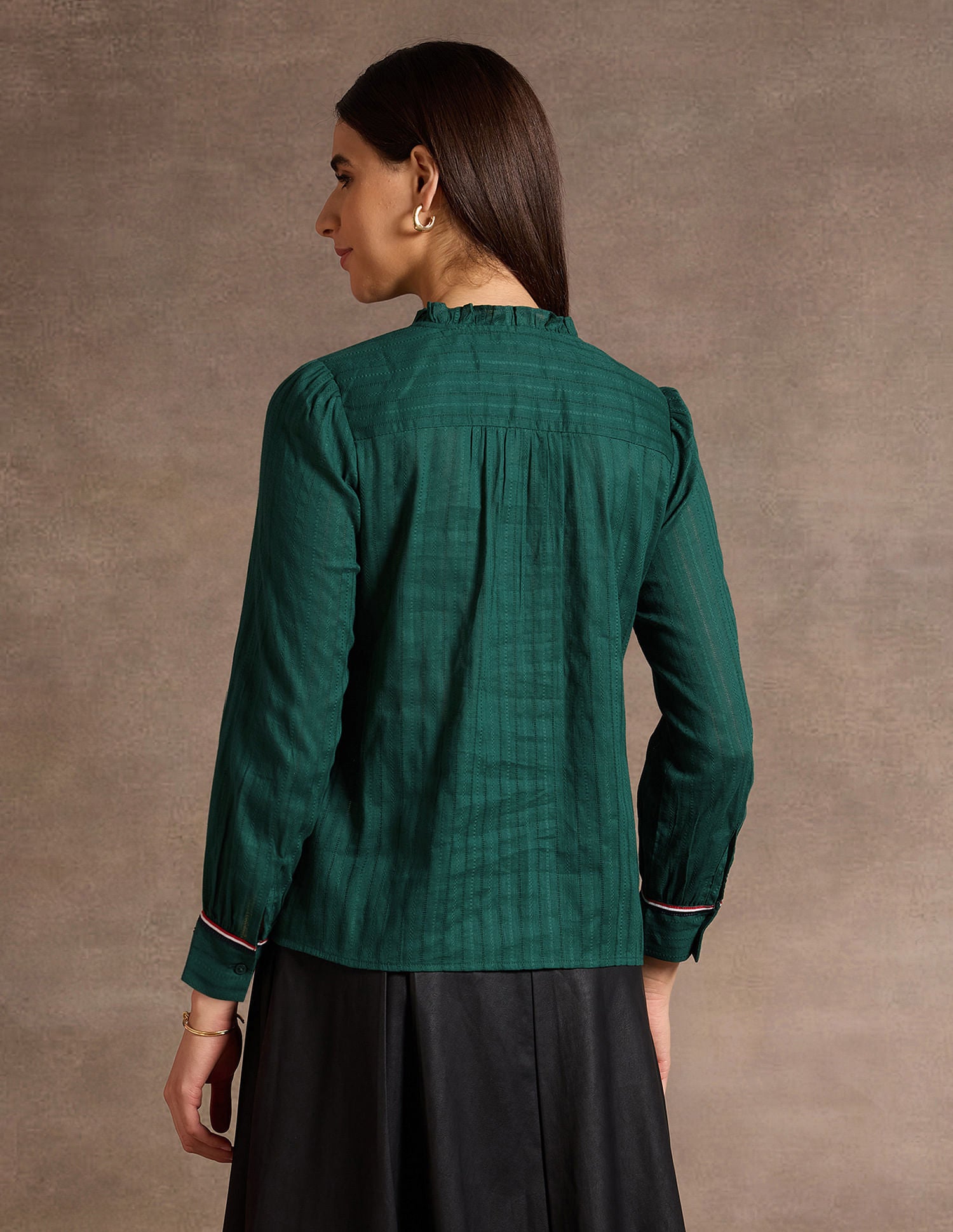 Tape Detail Dobby Top Green - U.S. Polo Assn. India | Large