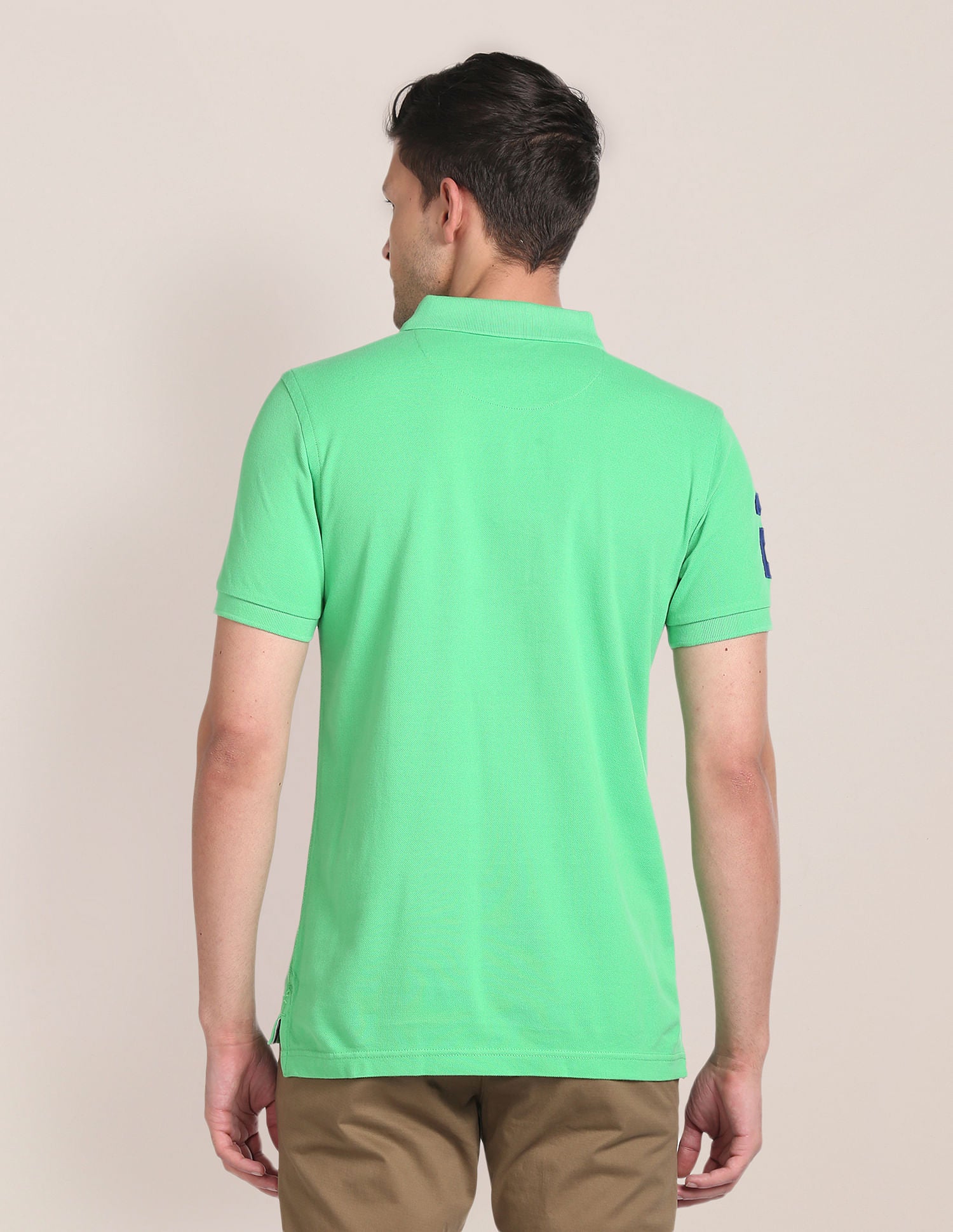 Short Sleeve Solid Polo Shirt Green - U.S. Polo Assn. India | Large