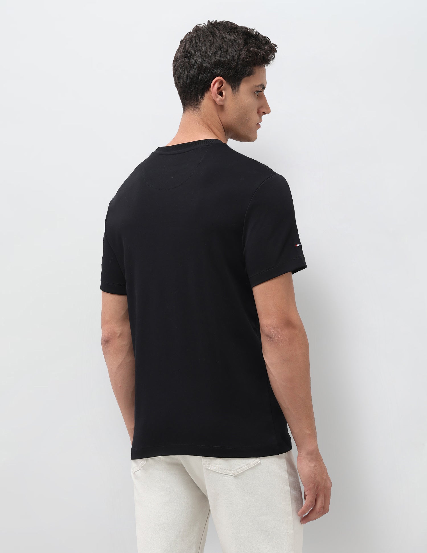 Brand Printed Slim Fit T-Shirt Black - U.S. Polo Assn. India | Large