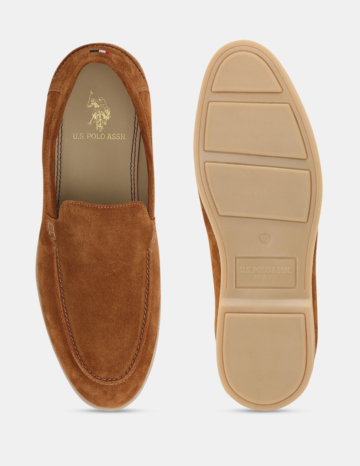 Men Round Toe Mael Slip-On Shoes Tan - U.S. Polo Assn. India | Large