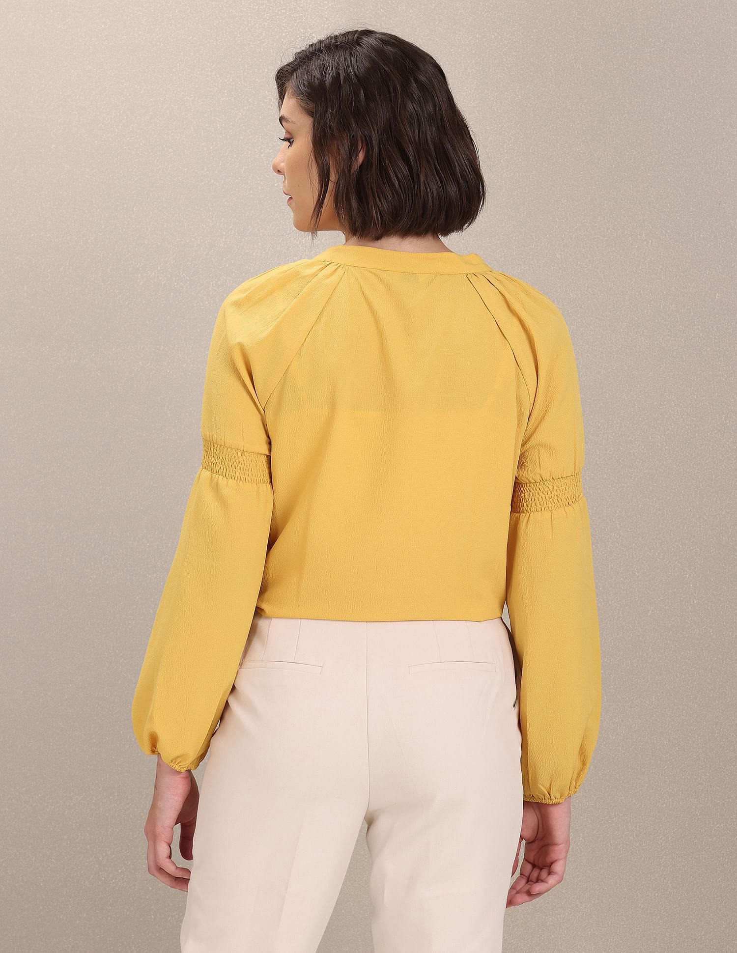 Full Button Closure Solid Top Yellow - U.S. POLO ASSN. | Large