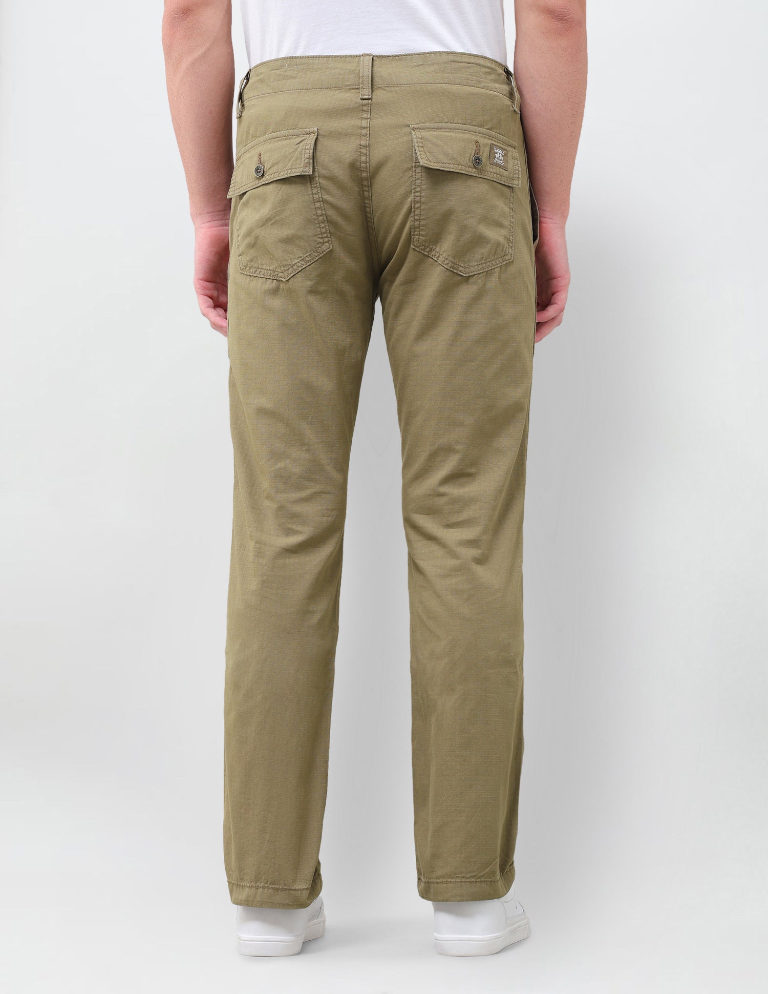 Harold Slim Straight Fit Mid Rise Trouser Tan - U.S. Polo Assn. India | Large