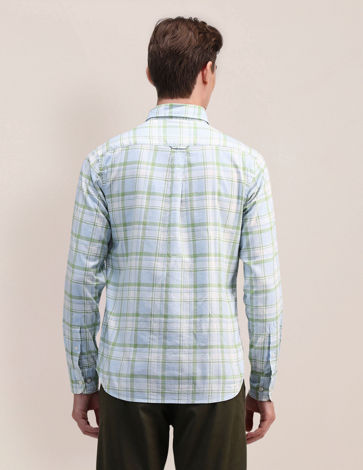 Tailored Fit Tartan Checked Shirt Green - U.S. Polo Assn. India | Large