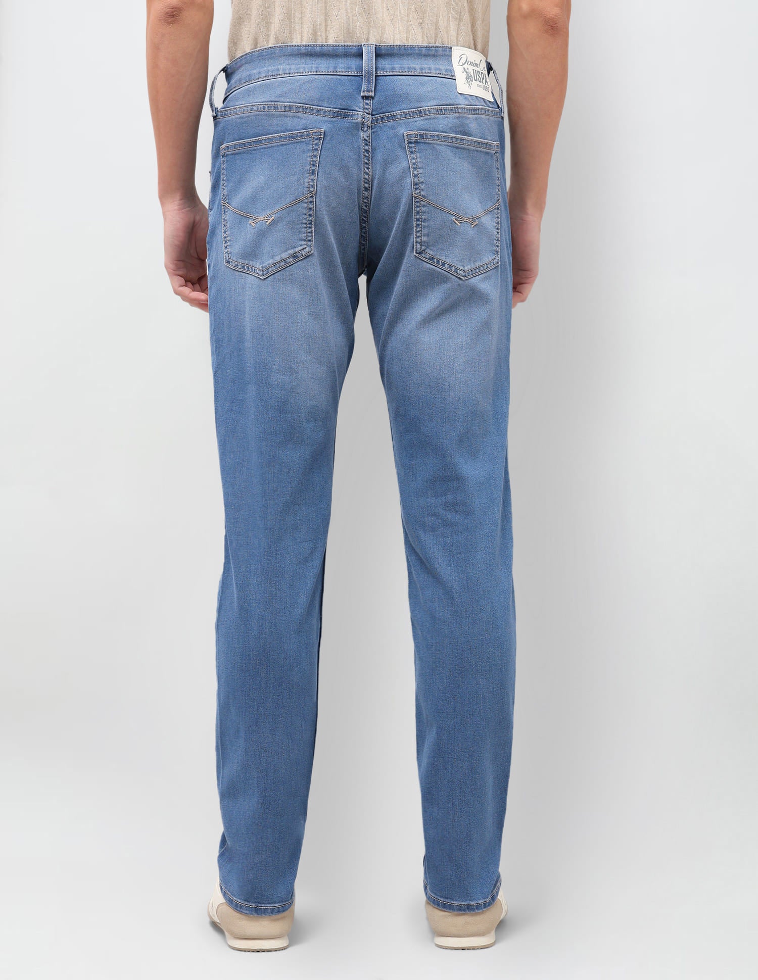 Solid Slim Fit Jeans Blue - U.S. Polo Assn. India | Large