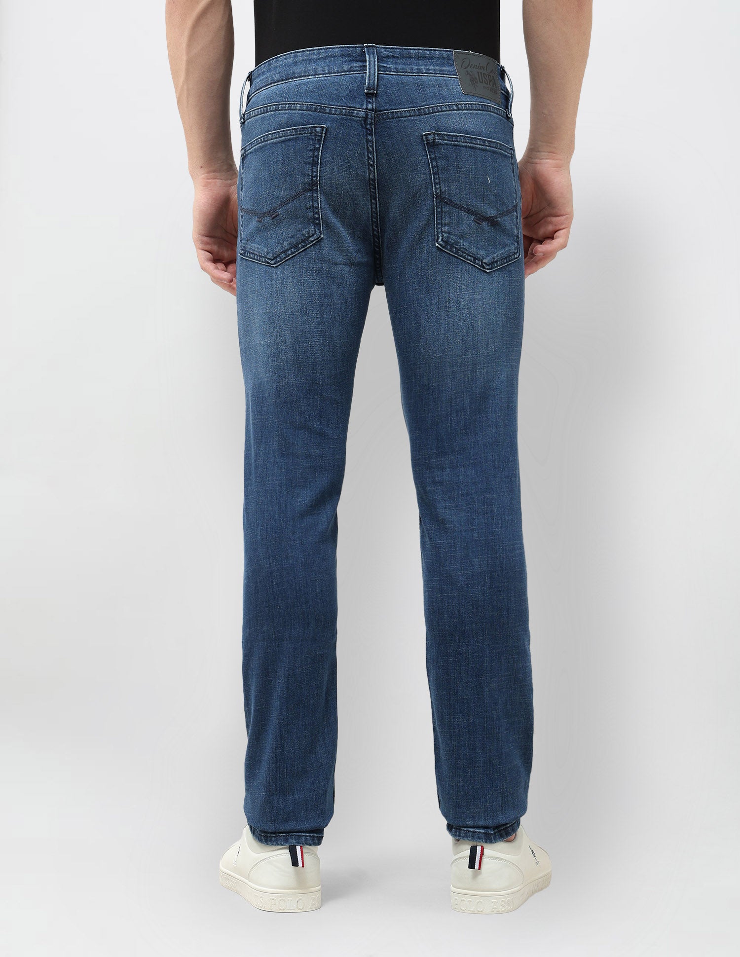 Regallo Skinny Fit Mid Rise Jeans Med Blue - U.S. Polo Assn. India | Large