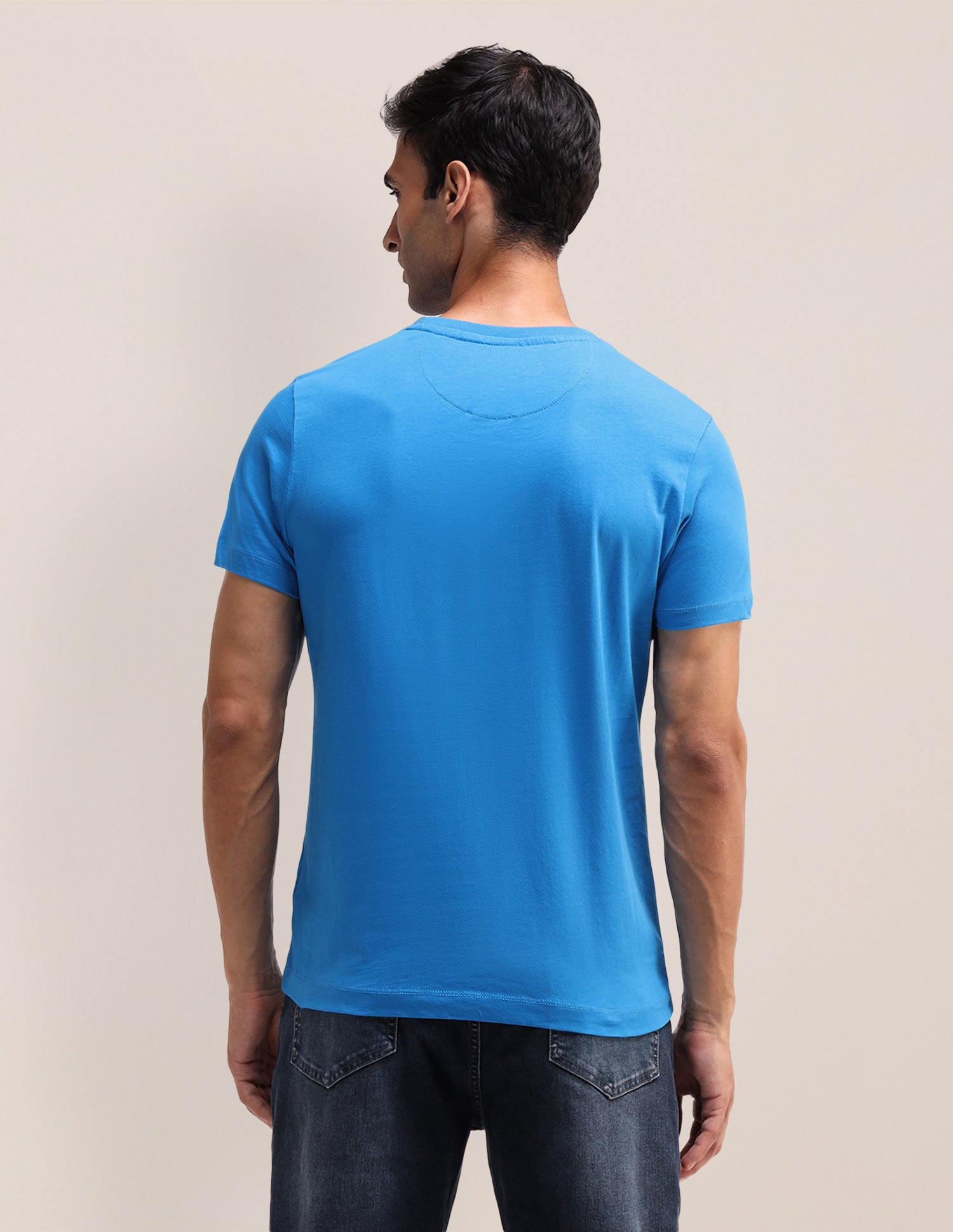 Brand Printed Slim Fit T-Shirt Teal - U.S. Polo Assn. India | Large