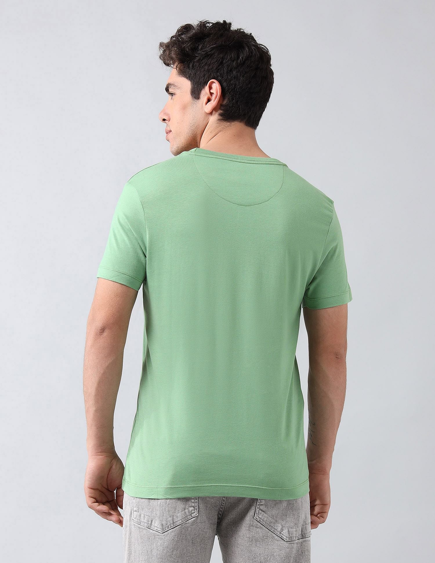 Muscle Fit Brand Printed T-Shirt Green - U.S. POLO ASSN. | Large