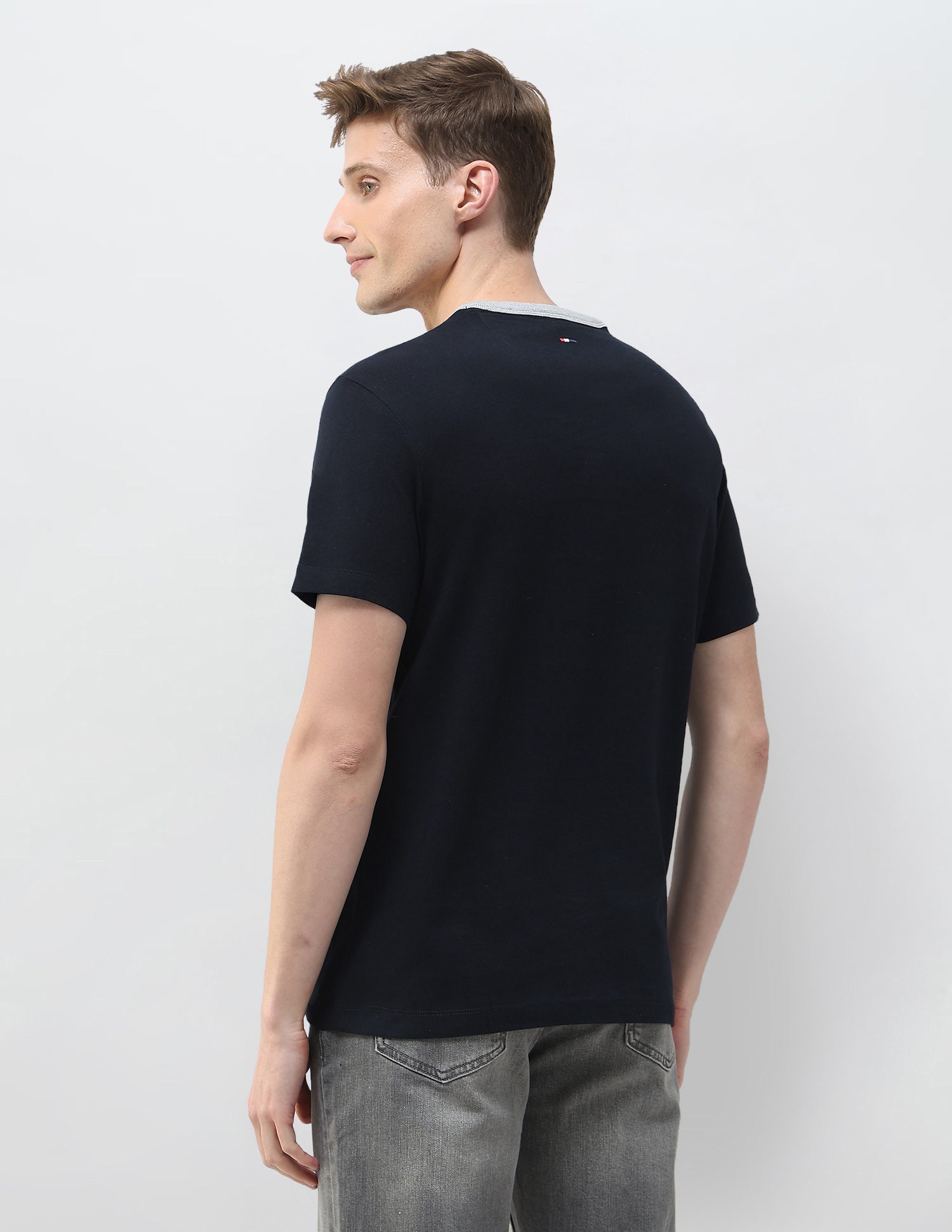 Graphic Brand Printed Motel On The Coast T-Shirt Navy - U.S. Polo Assn. India | Large