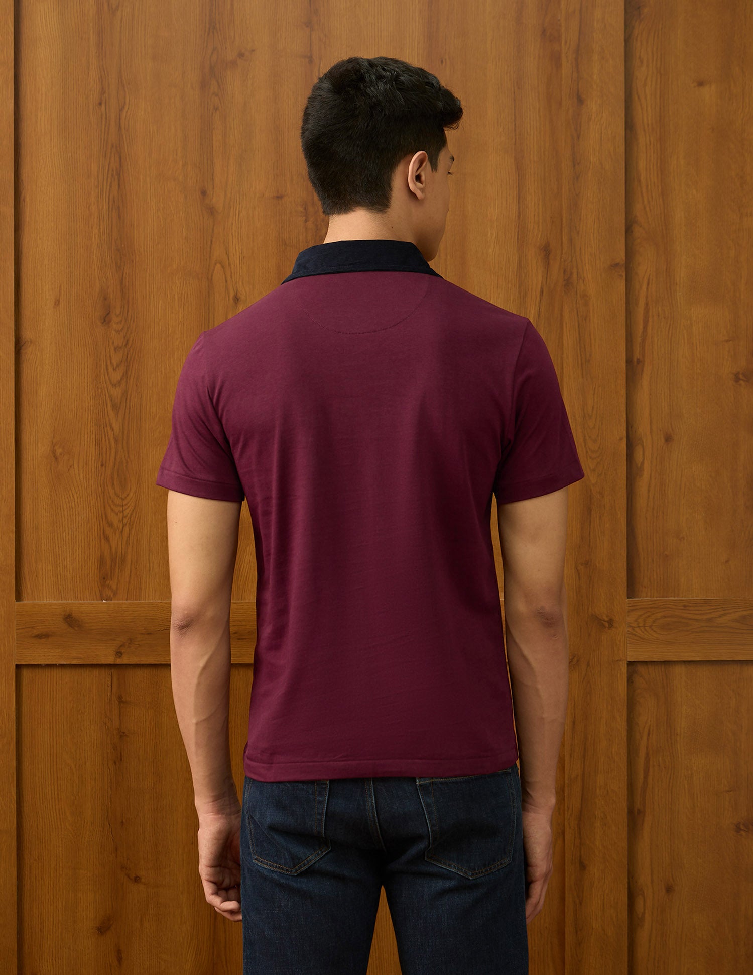 Textured Varsity Polo Shirt Maroon - U.S. POLO ASSN. | Large