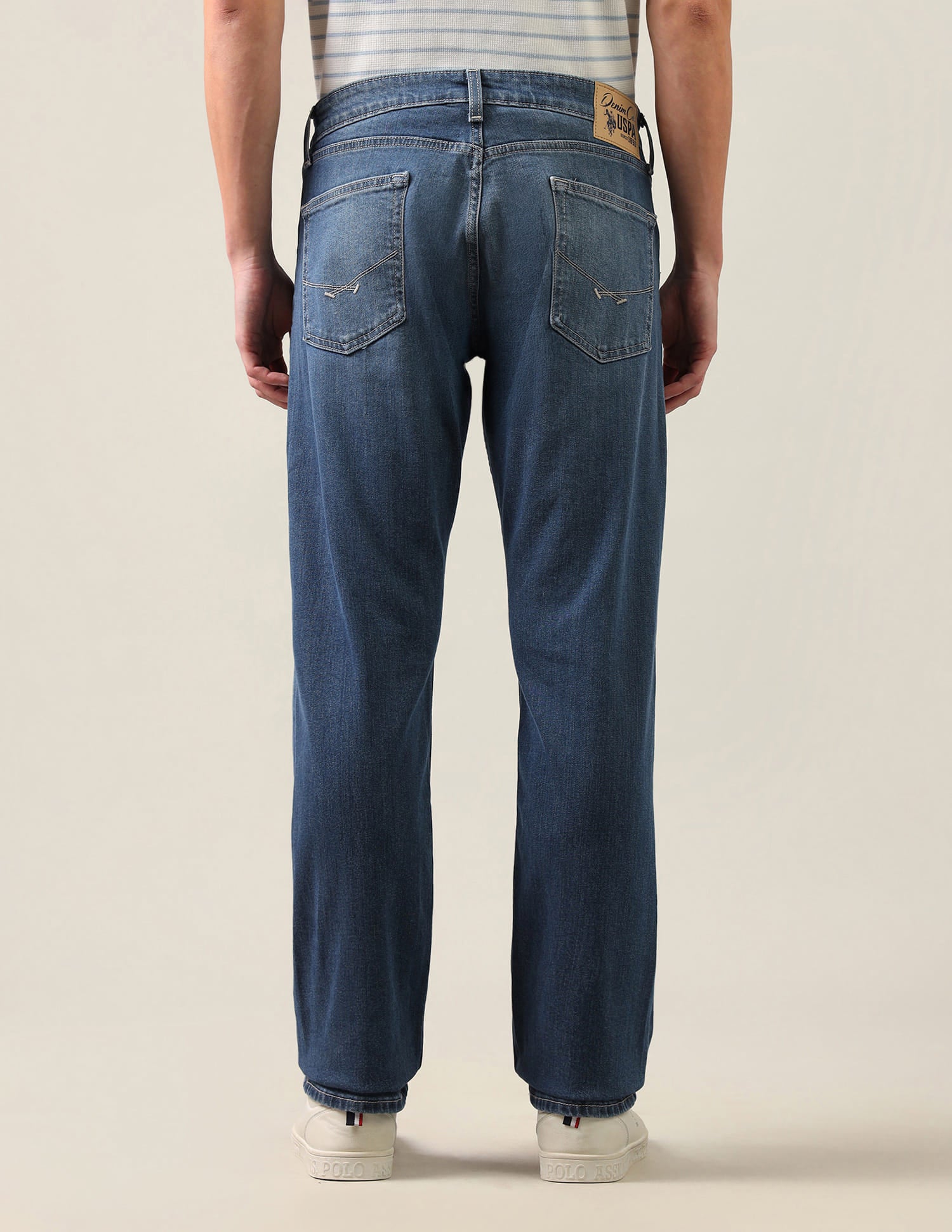 Mason Regular Straight Fit Blue Jeans Blue - U.S. Polo Assn. India | Large
