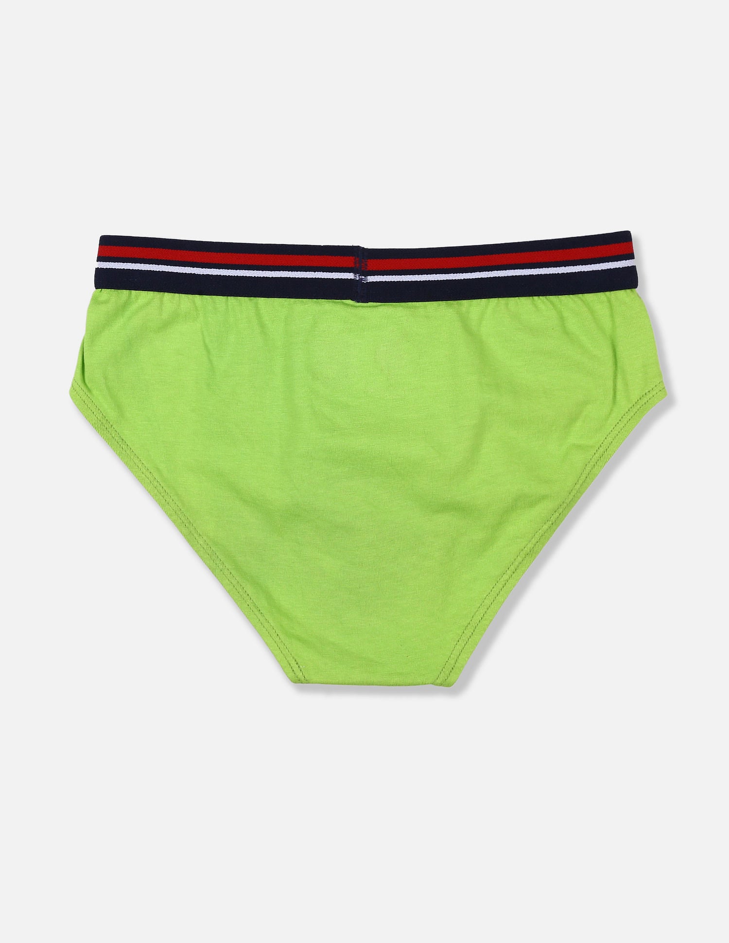 Mid Rise Cotton Spandex IKBB Briefs - Pack Of 3 Lime, Green and Orange - U.S. POLO ASSN. | Large