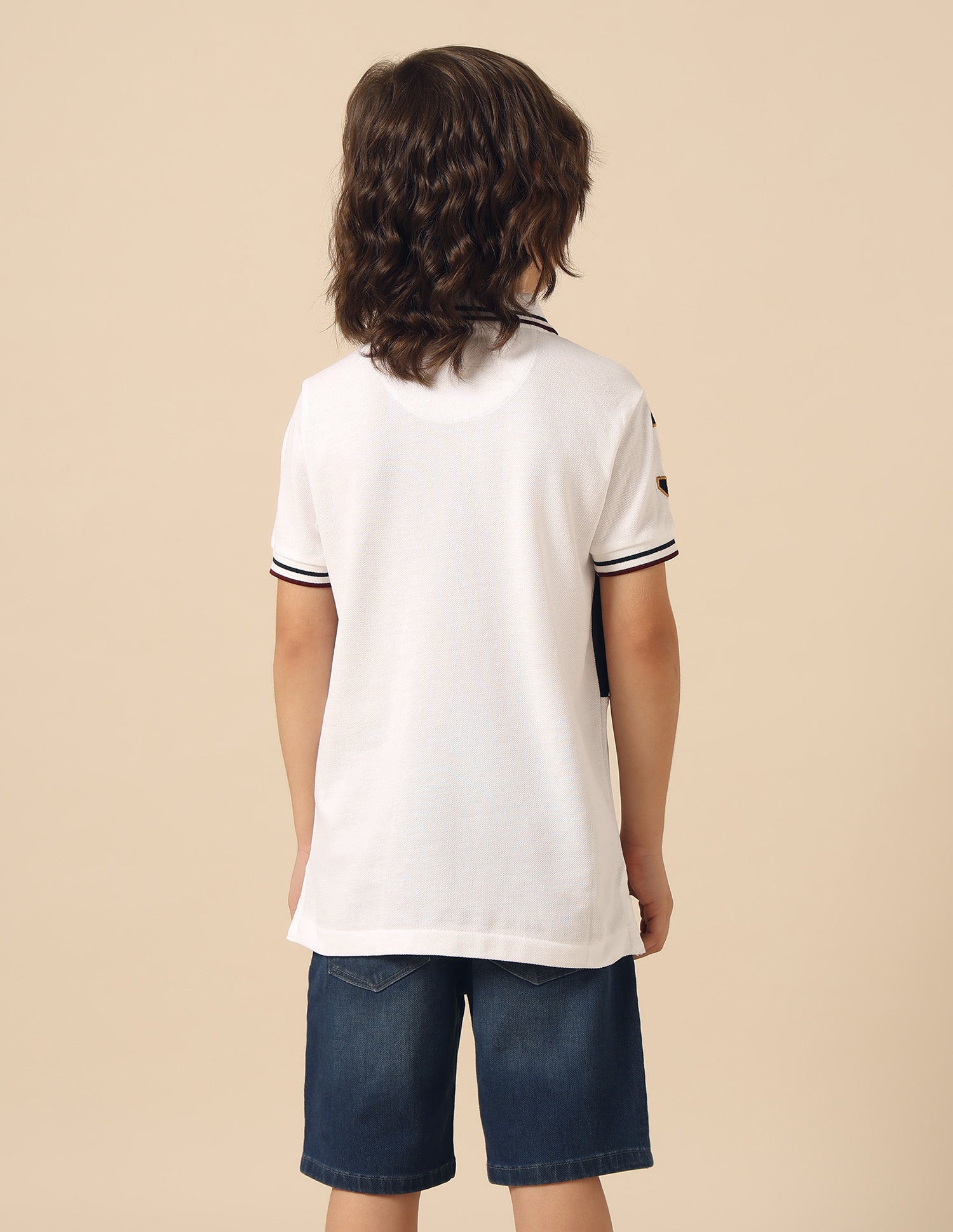 Boys Graphic Brand Printed Polo Shirt White - U.S. POLO ASSN. | Large