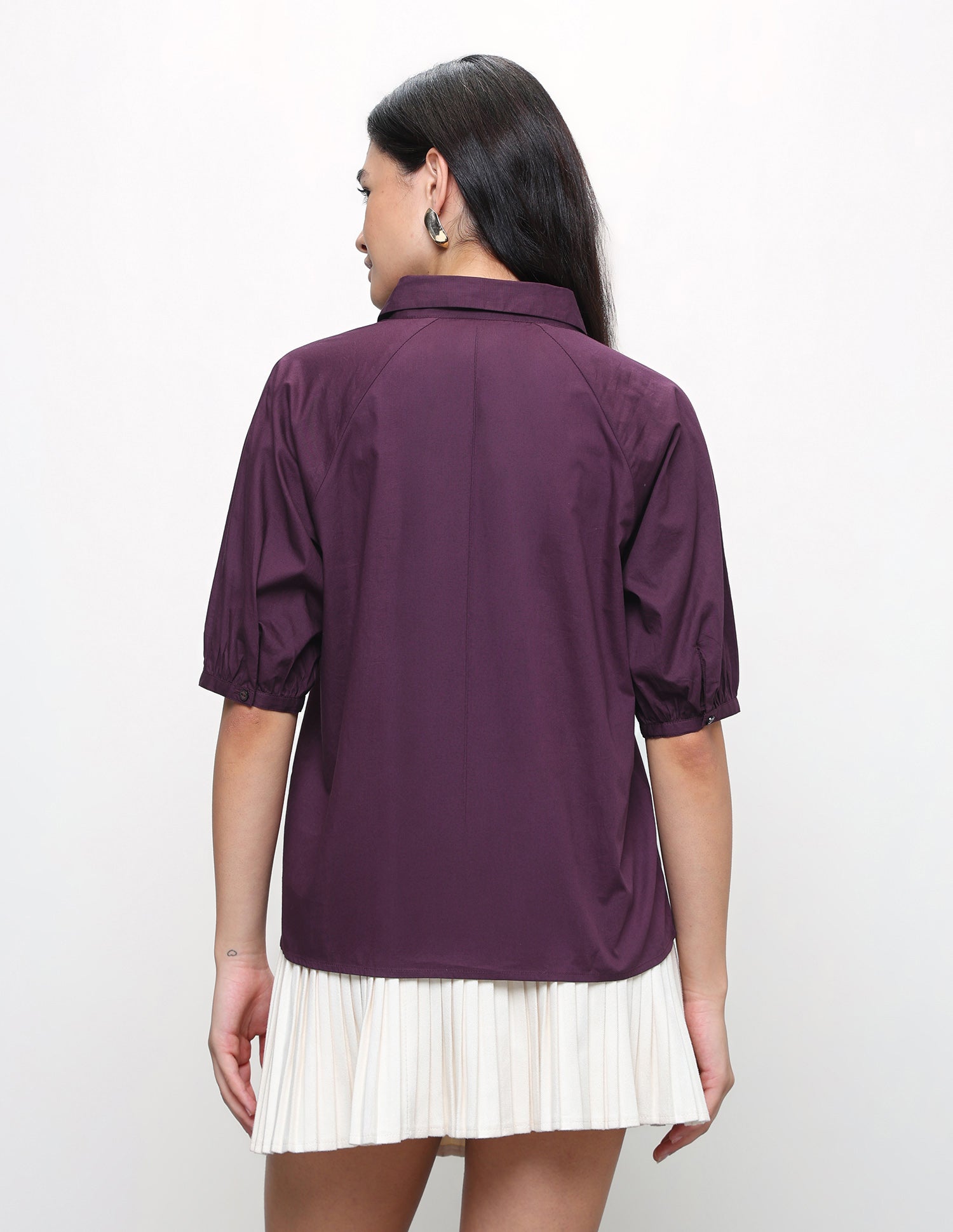 Solid Relaxed Fit Shirt Purple - U.S. Polo Assn. India | Large