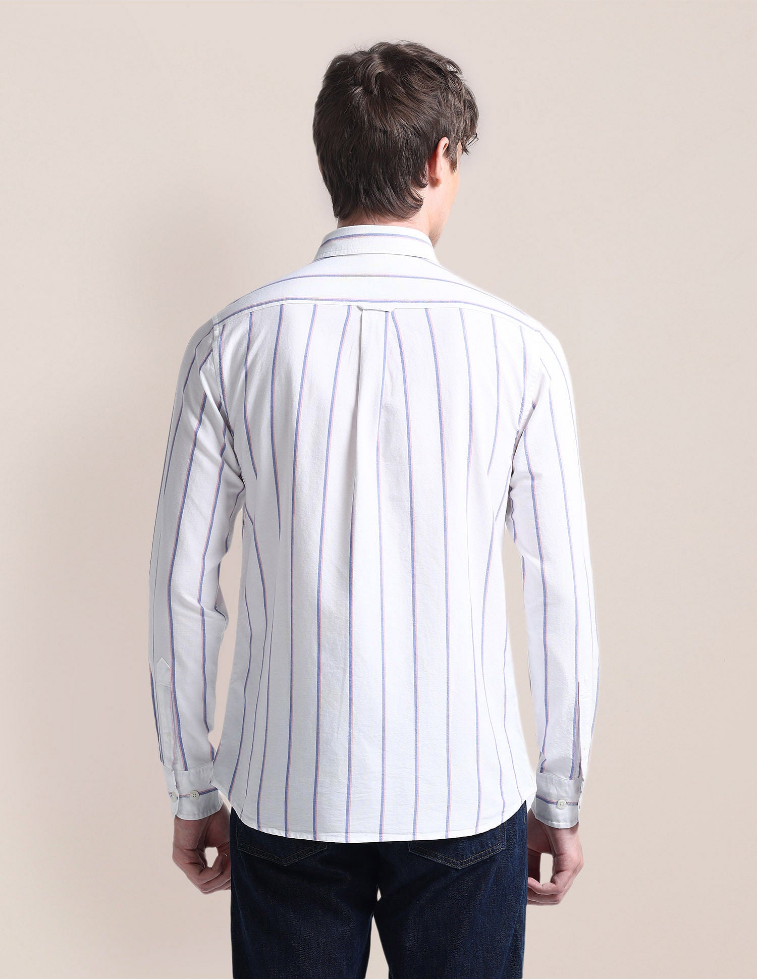 Button-Down Collar Cotton Shirt White - U.S. Polo Assn. India | Large