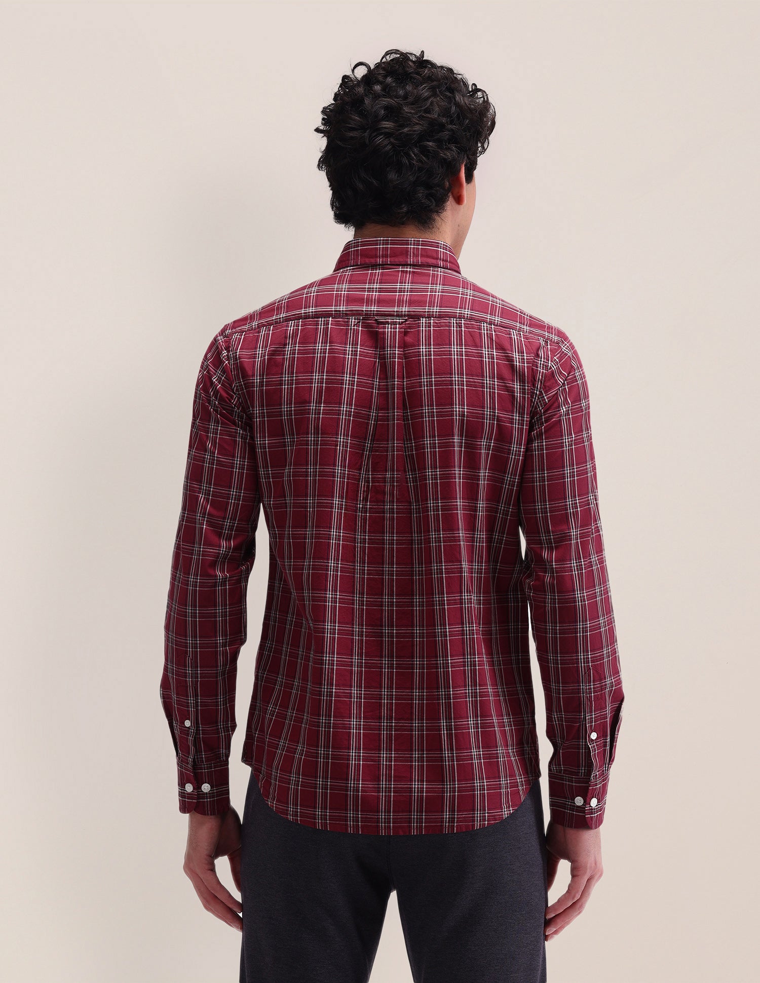 Dupplin Checked Poplin Shirt Red - U.S. Polo Assn. India | Large