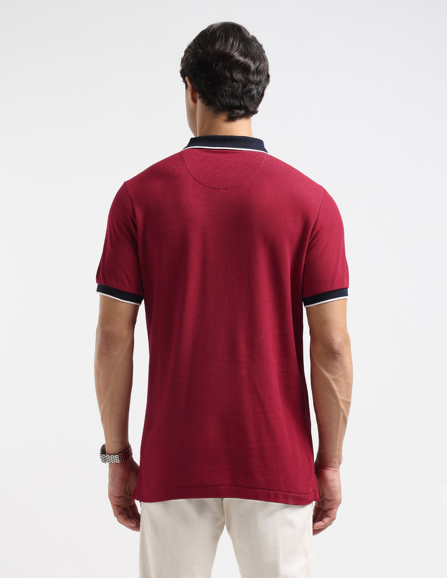 Pure Cotton Slim Fit Polo Shirt Red - U.S. POLO ASSN. | Large