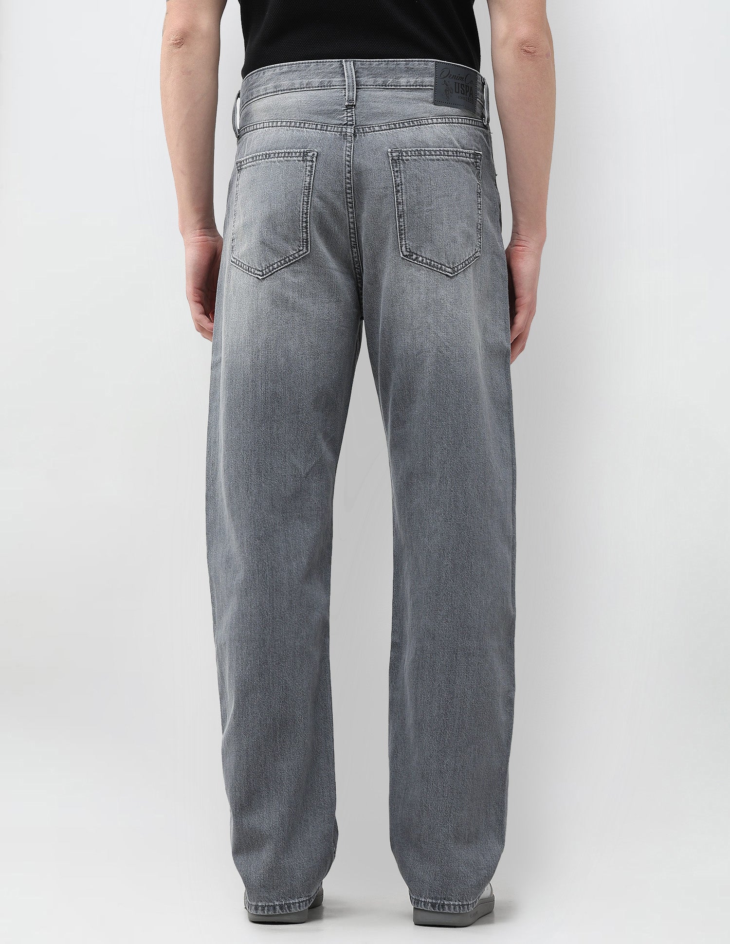 Logan Loose Straight Fit Grey Jeans Washed Grey - U.S. Polo Assn. India | Large
