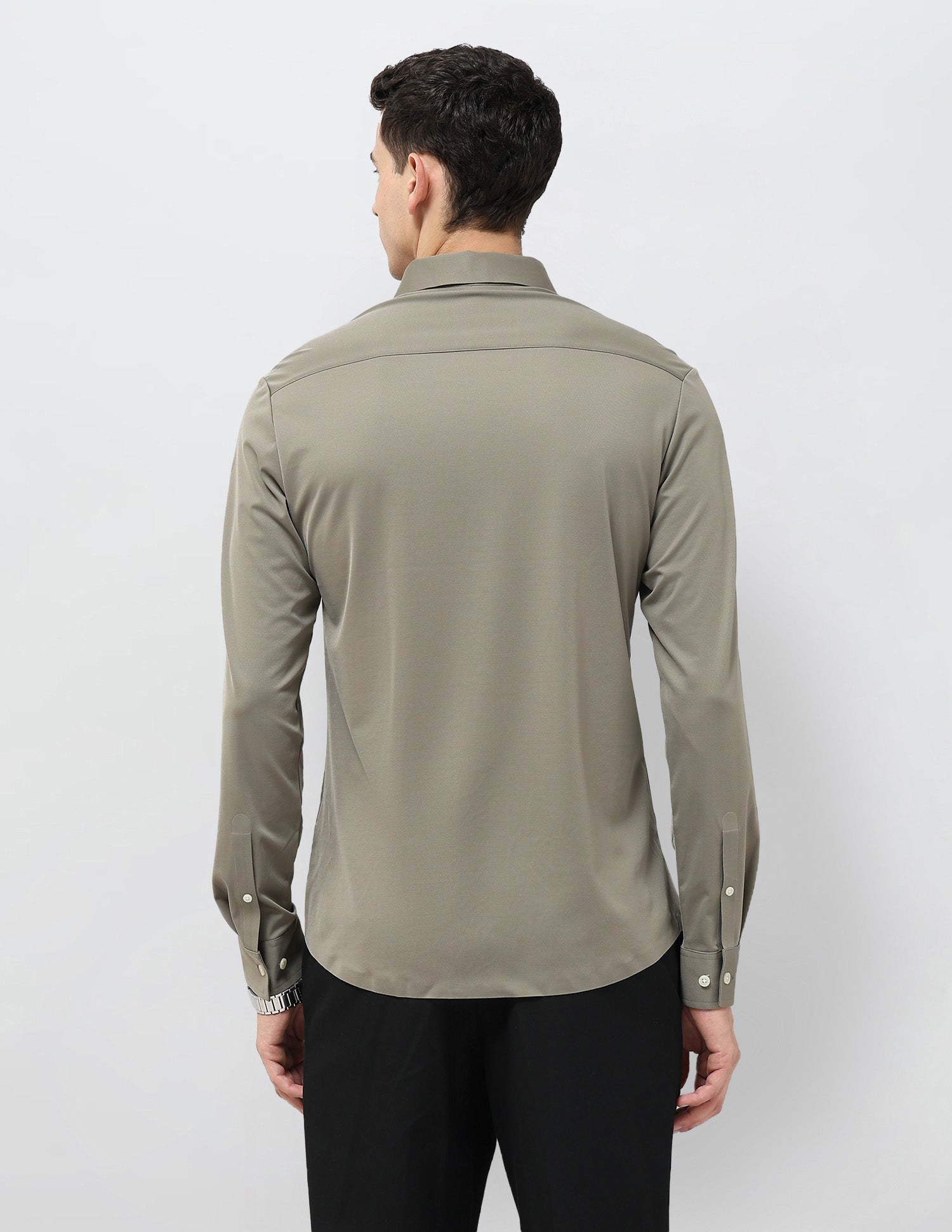 Solid Tailored Fit Shirt Light Grey - U.S. POLO ASSN. | Large