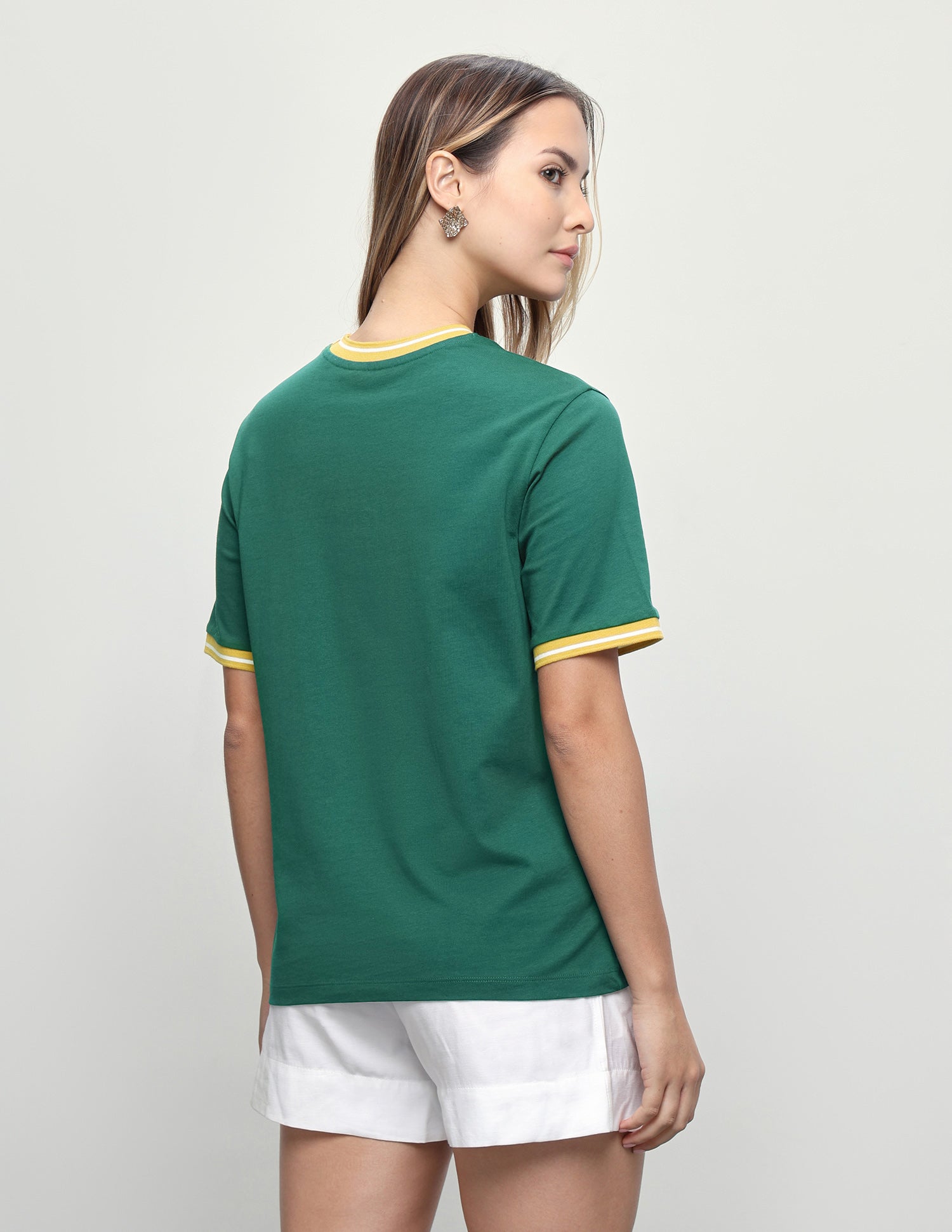 Brand Printed Boxy Fit T-Shirt Dark Green - U.S. Polo Assn. India | Large