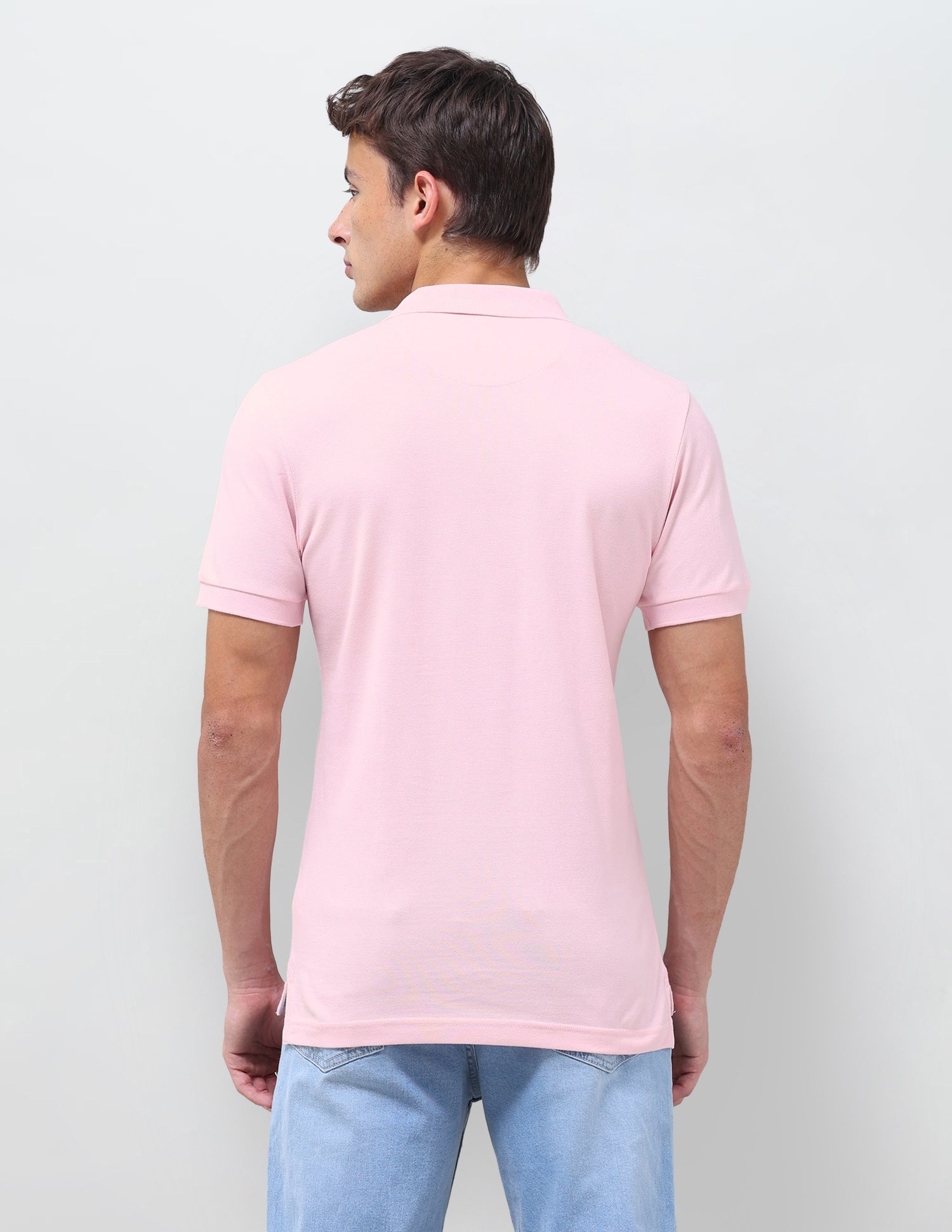Solid Regular Fit Polo Shirt Light Pink - U.S. Polo Assn. India | Large