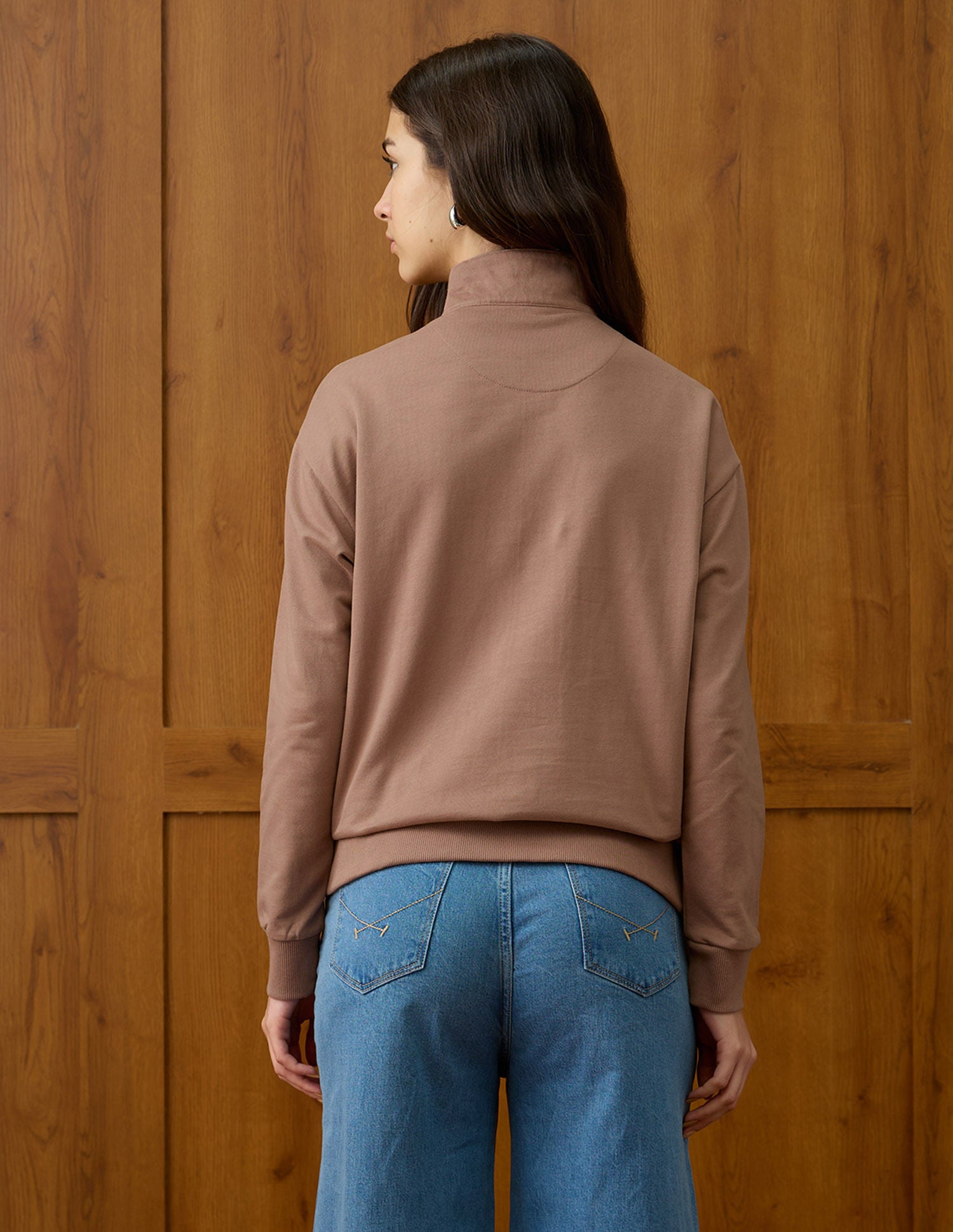 Regular Fit Solid Sweatshirt Brown - U.S. POLO ASSN. | Large