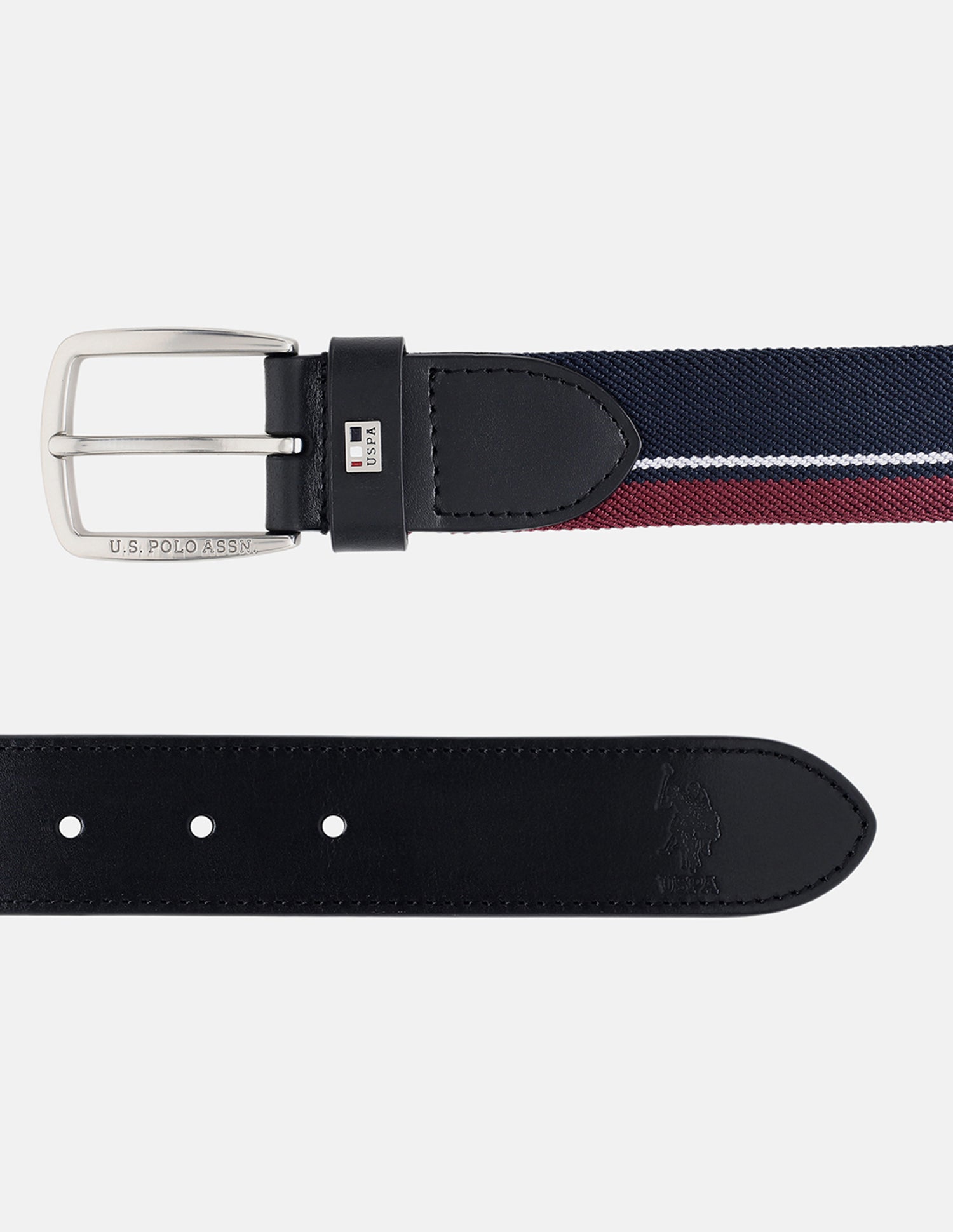 Brand Stripe Knit Imperia Belt Navy - U.S. Polo Assn. India | Large