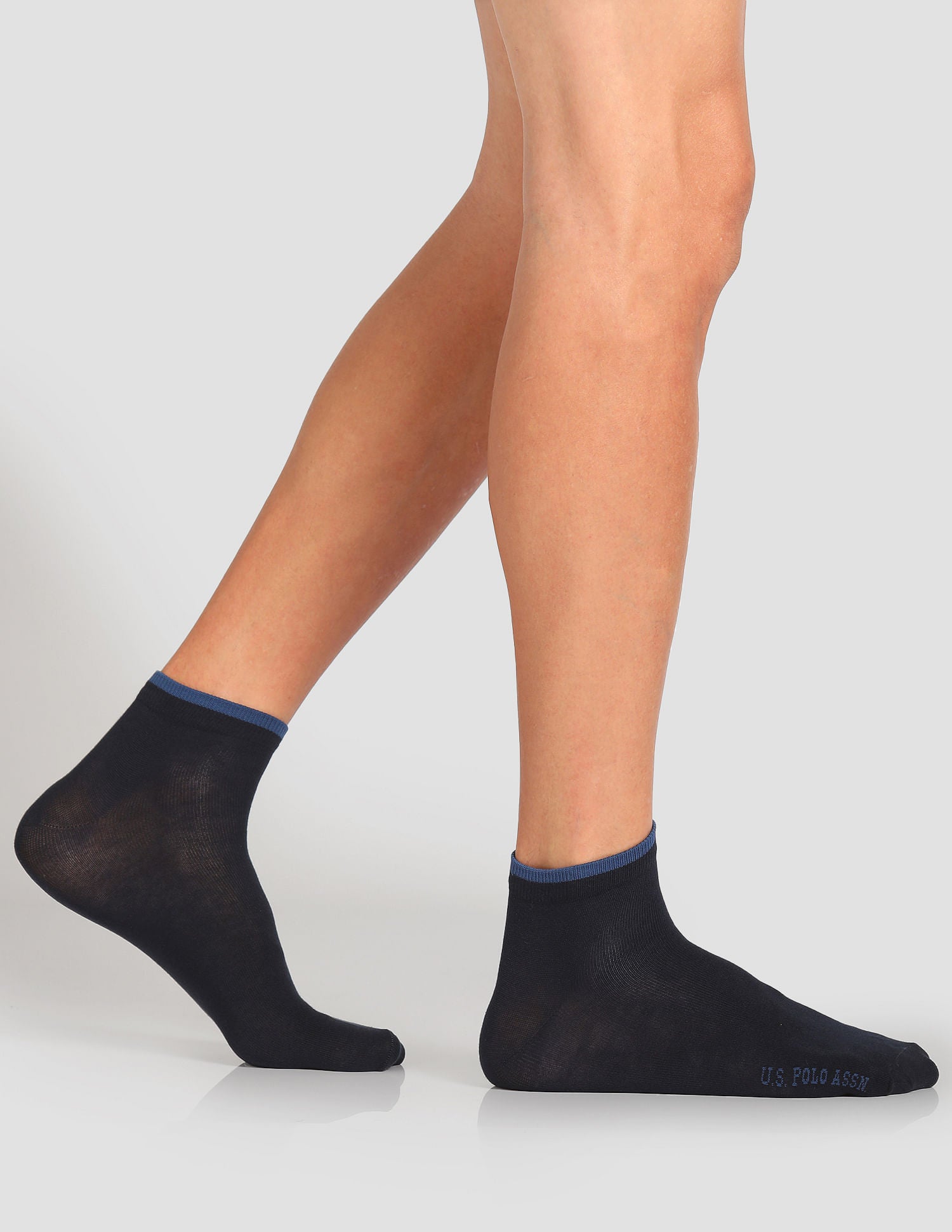 Ankle Length Stretch ES003 Socks - Pack Of 3 Navy - U.S. POLO ASSN. | Large