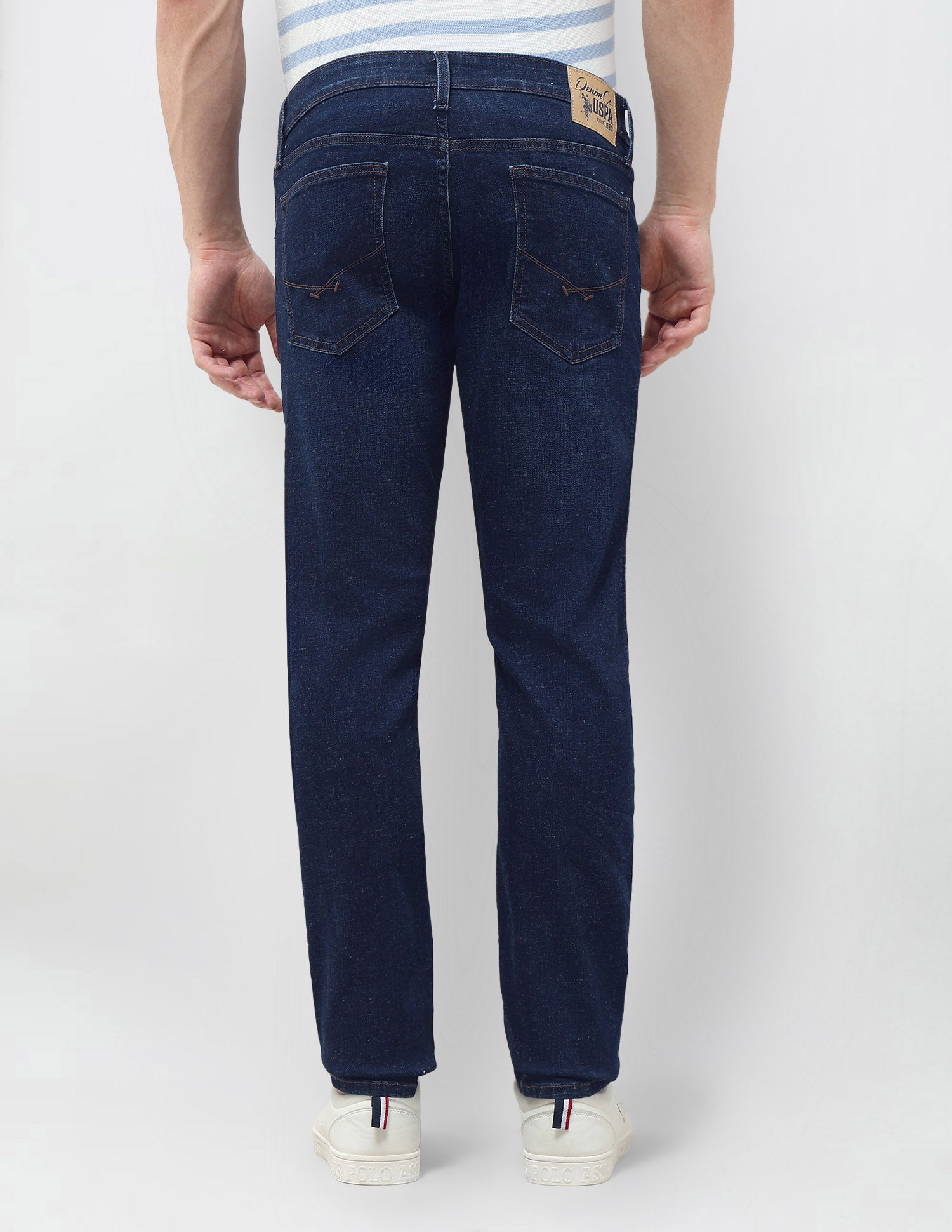 Brandon Slim Tapered Fit Whiskered Jeans Dark Wash - U.S. POLO ASSN. | Large