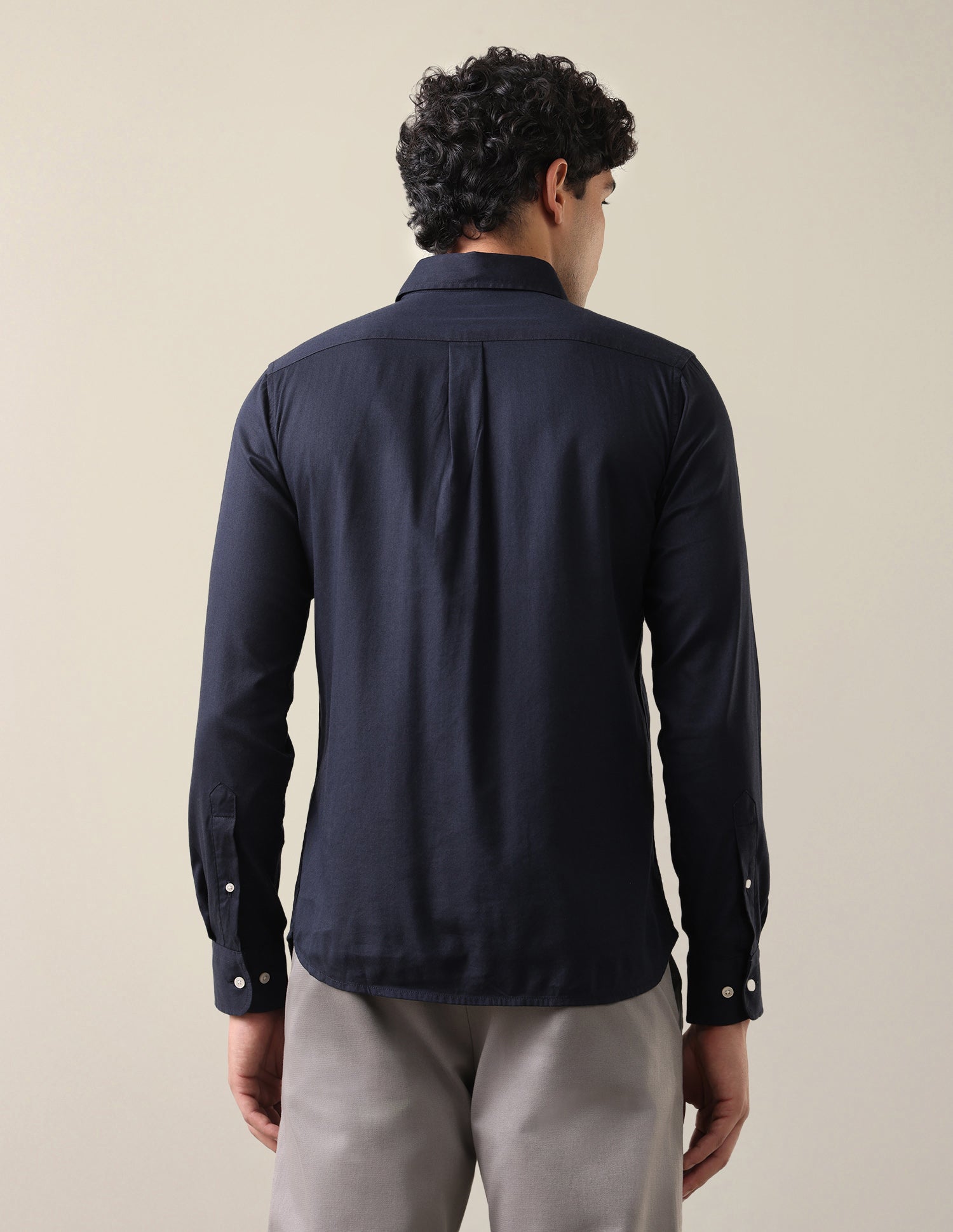 Twill Regular Fit Shirt Navy - U.S. Polo Assn. India | Large
