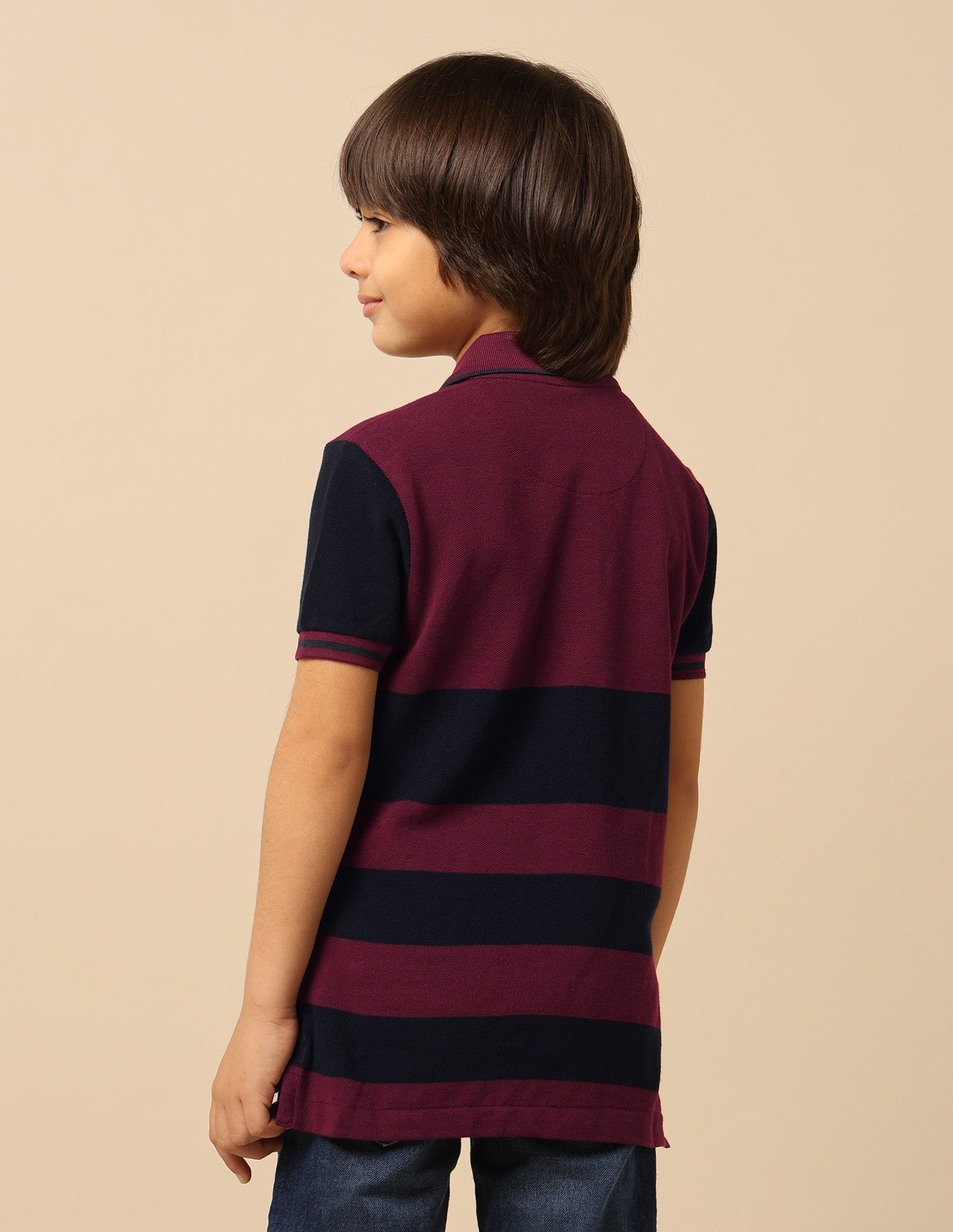 Boys Brand Embroidered Regular Fit Polo Shirt Maroon - U.S. POLO ASSN. | Large