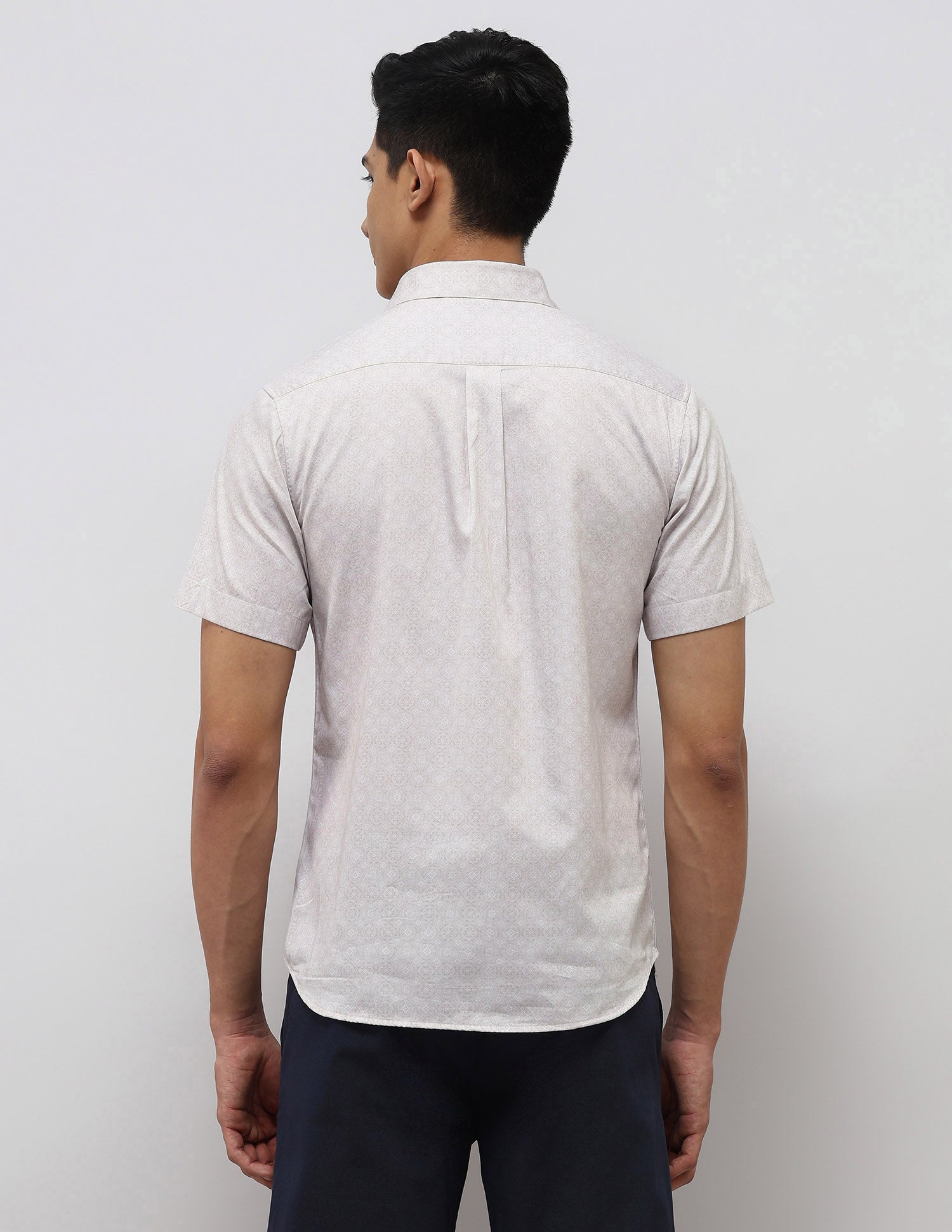 Tailored Fit Satin Shirt Beige - U.S. POLO ASSN. | Large