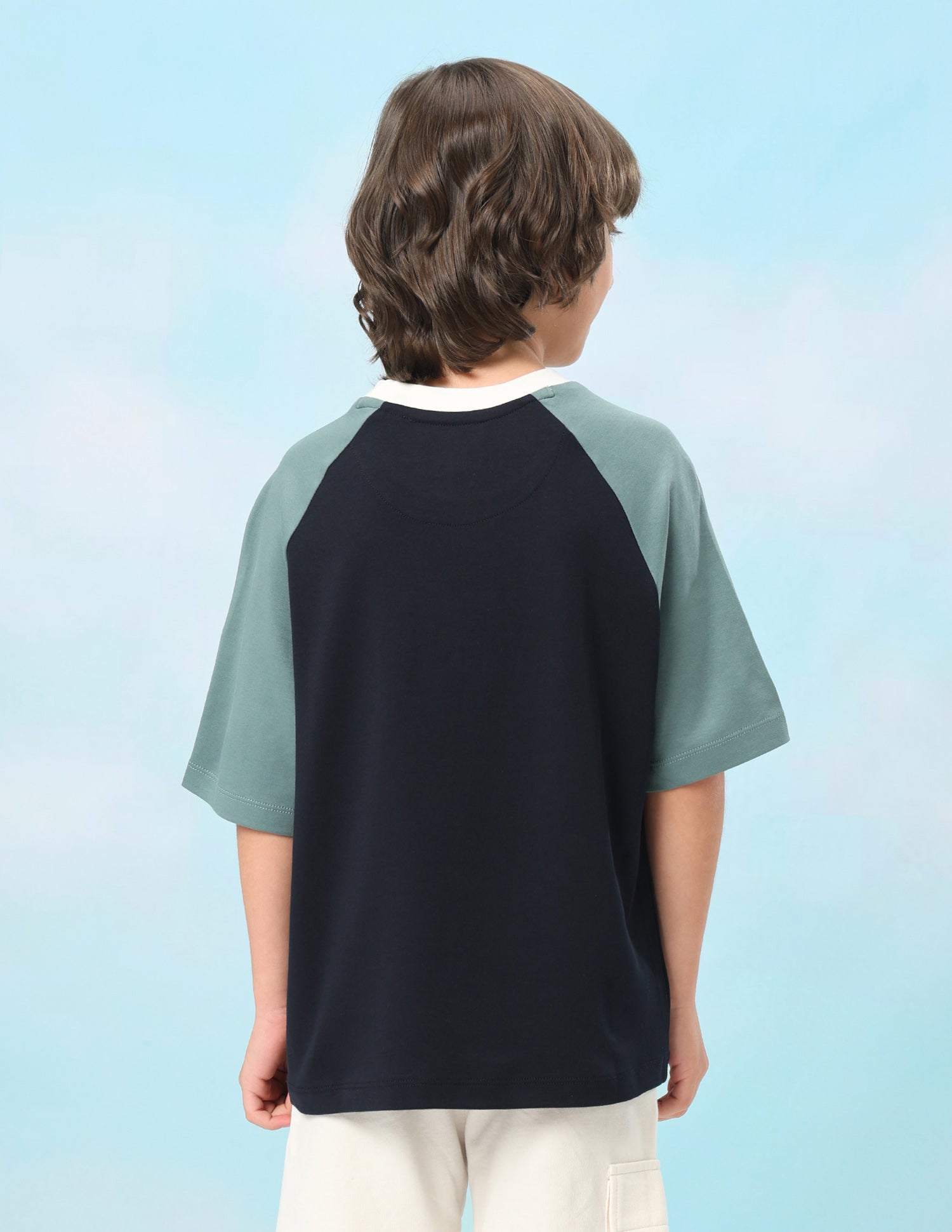 Colour Blocked Oversized Fit T-Shirt Navy - U.S. Polo Assn. India | Large